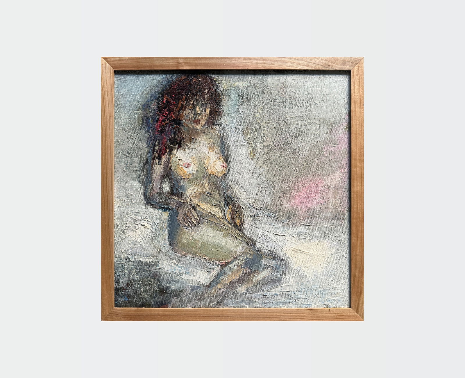 Abstract Oil painting with frame Figure K. Leonid - 2
