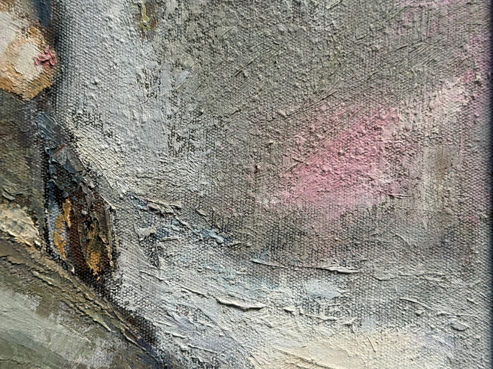 Abstract Oil painting with frame Figure K. Leonid - 5