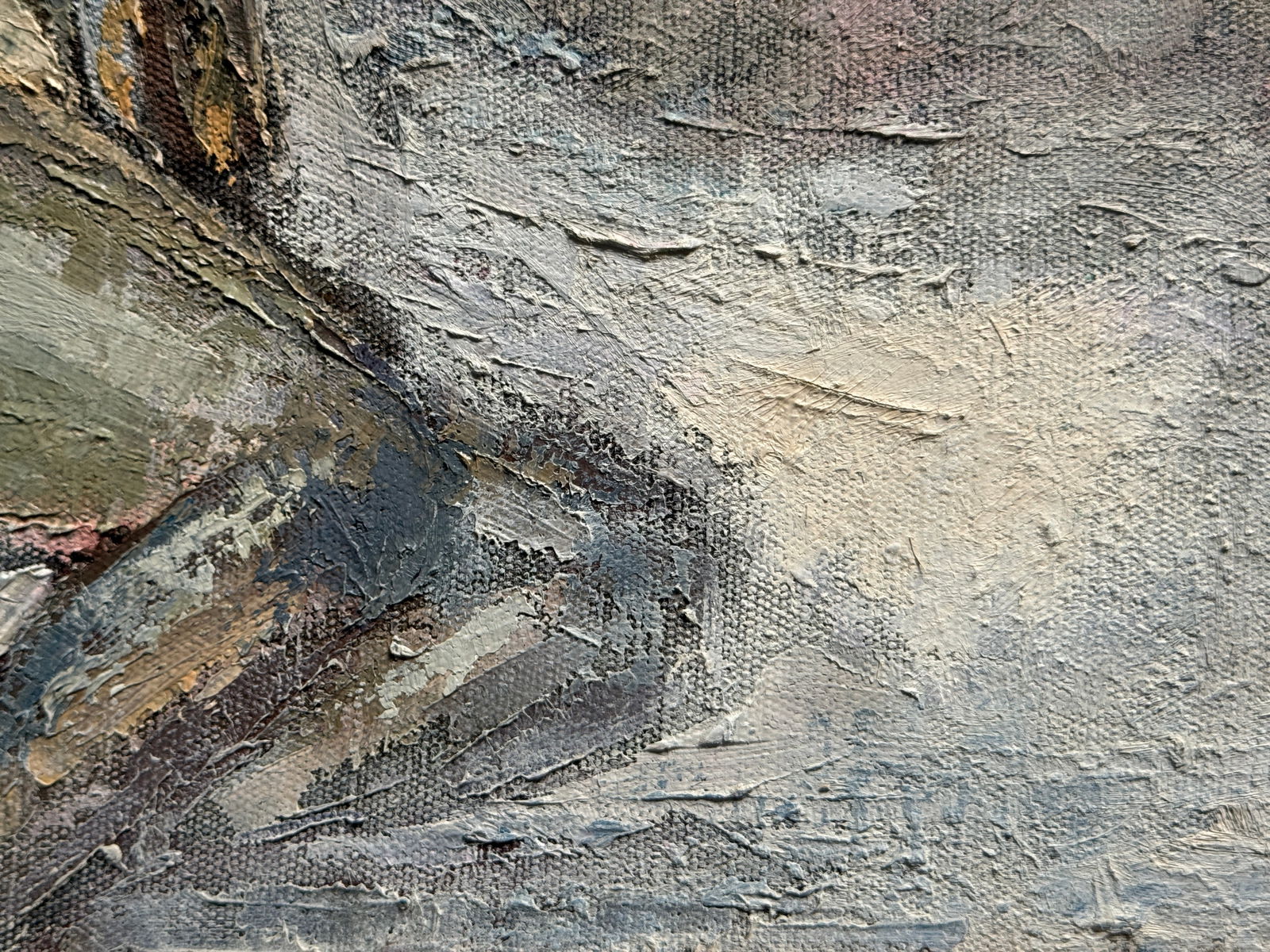 Abstract Oil painting with frame Figure K. Leonid - 8