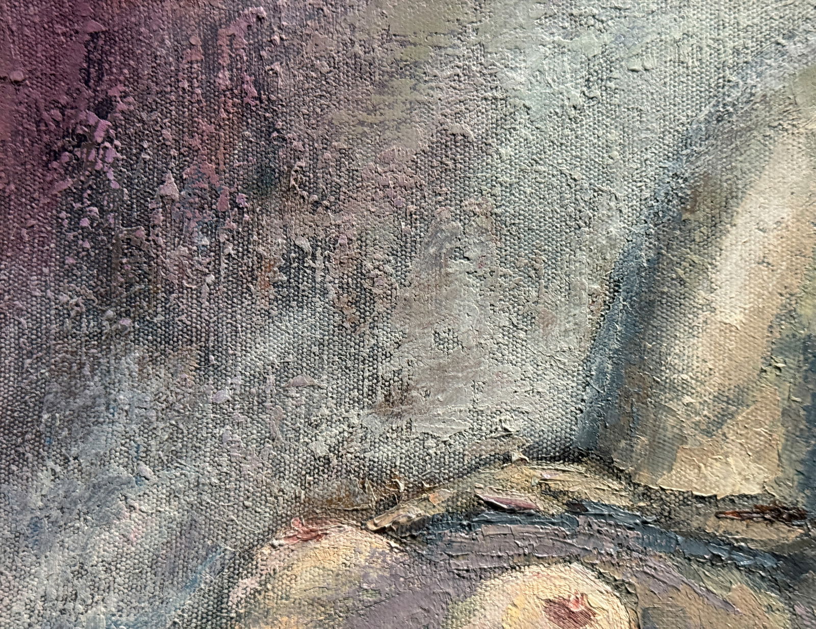 Abstract Oil painting with frame Figures K. Leonid - 3