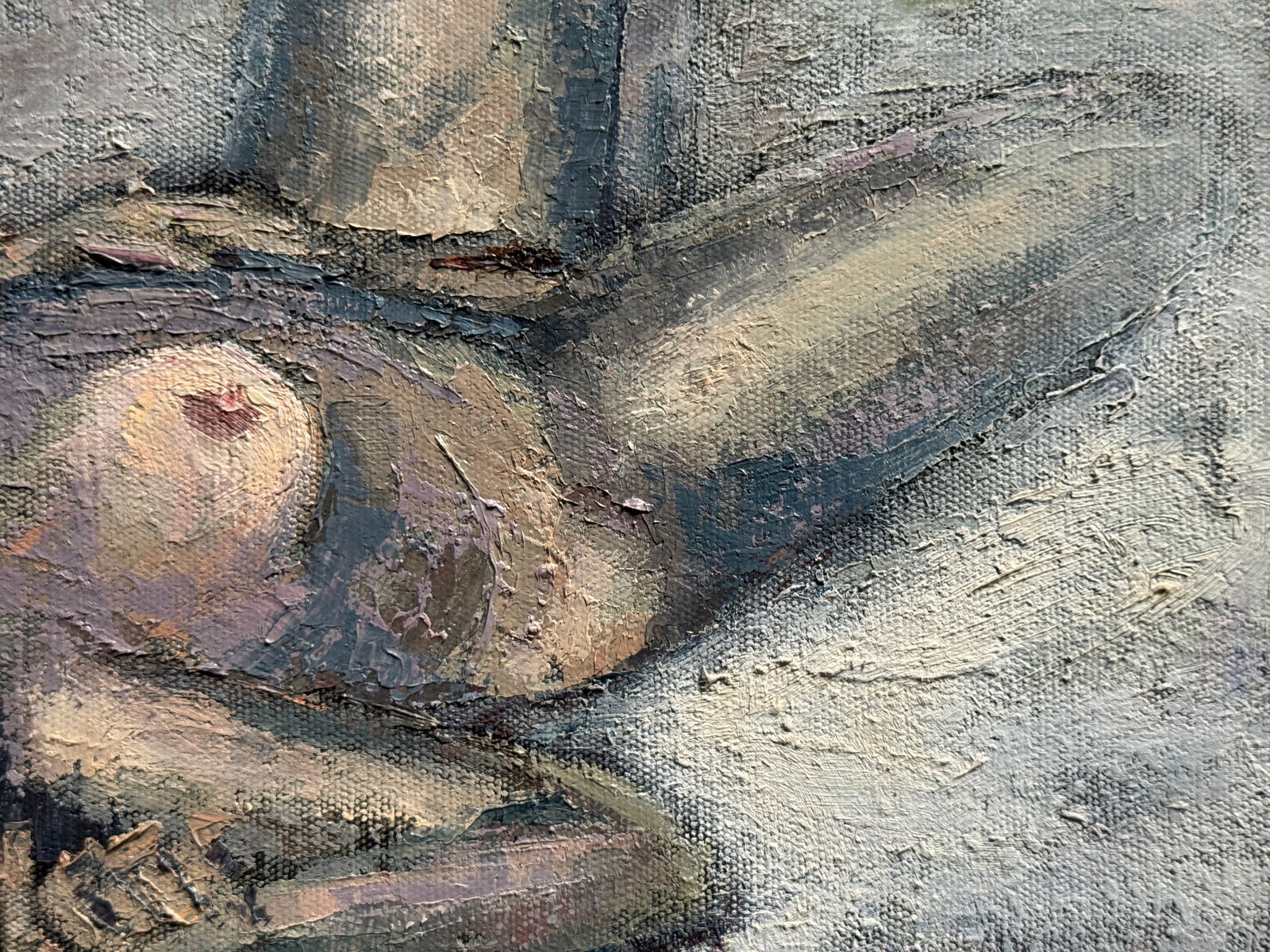 Abstract Oil painting with frame Figures K. Leonid - 5