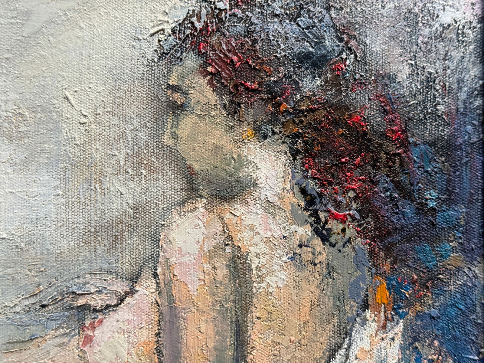 Abstract Oil painting with frame Nu K. Leonid - 4