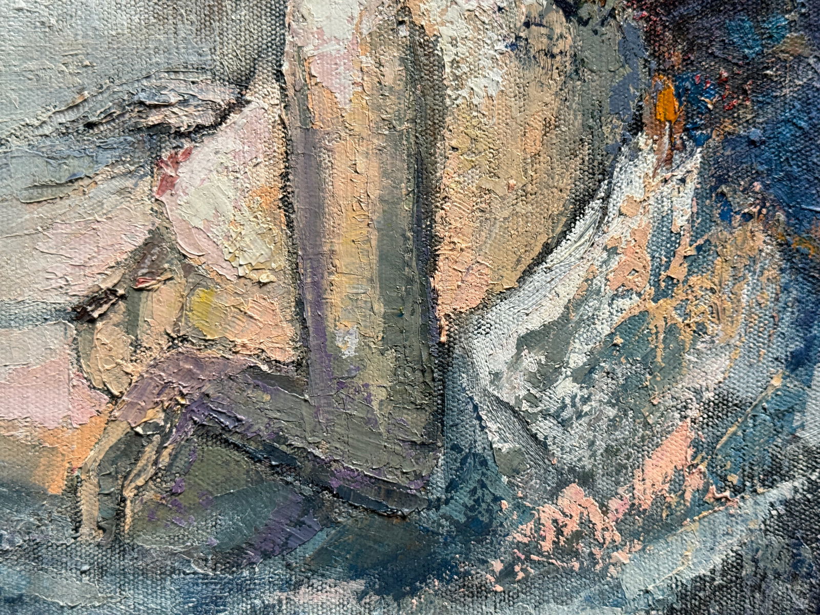 Abstract Oil painting with frame Nu K. Leonid - 5