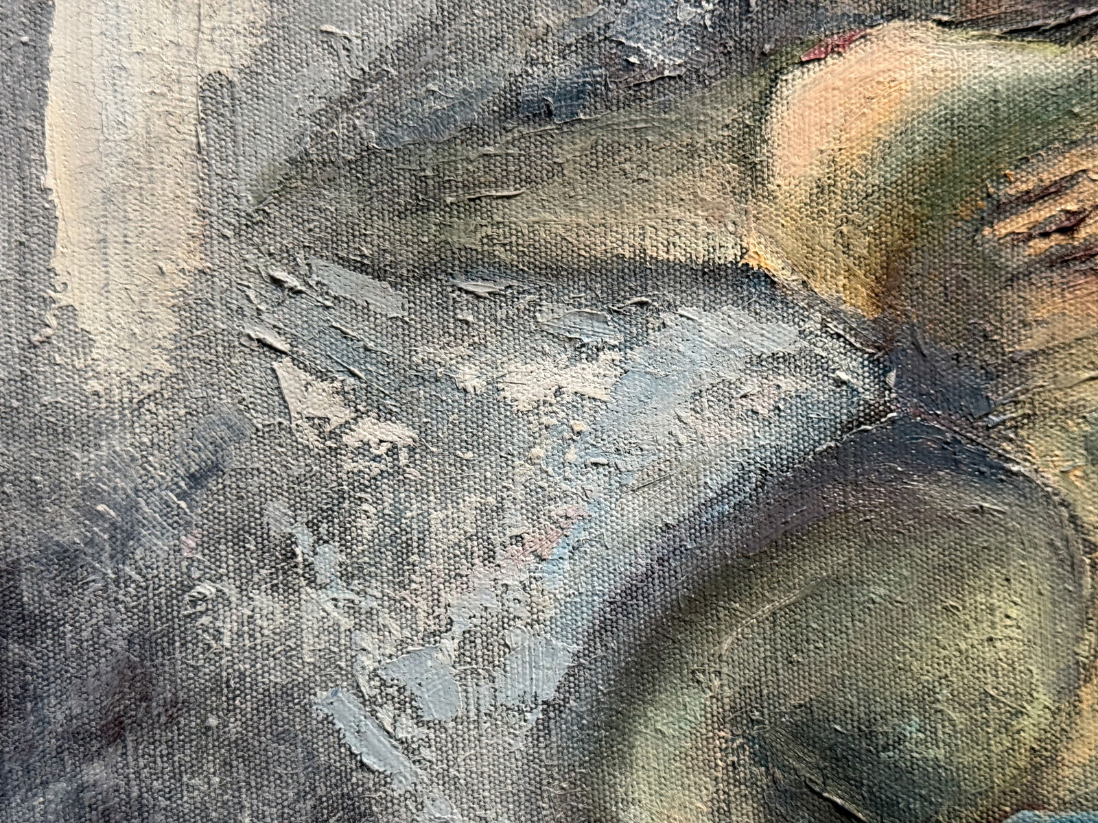 Abstract Oil painting with frame Figure K. Leonid - 6