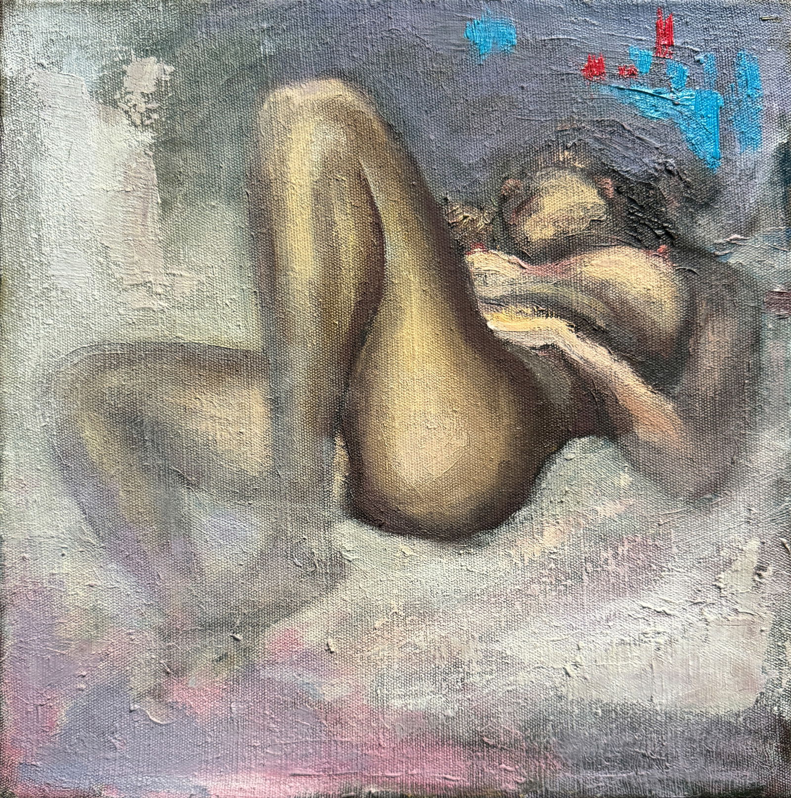 Abstract Oil painting with frame Figures K. Leonid: Title: Abstract Oil painting with frame Figures K. Leonid Description: 640KK Painter: K. Leonid Size: 40x40 cm/ 15.75x15.75 inches Components: oil, canvas Original painting CONDITION: exellent ERA:200