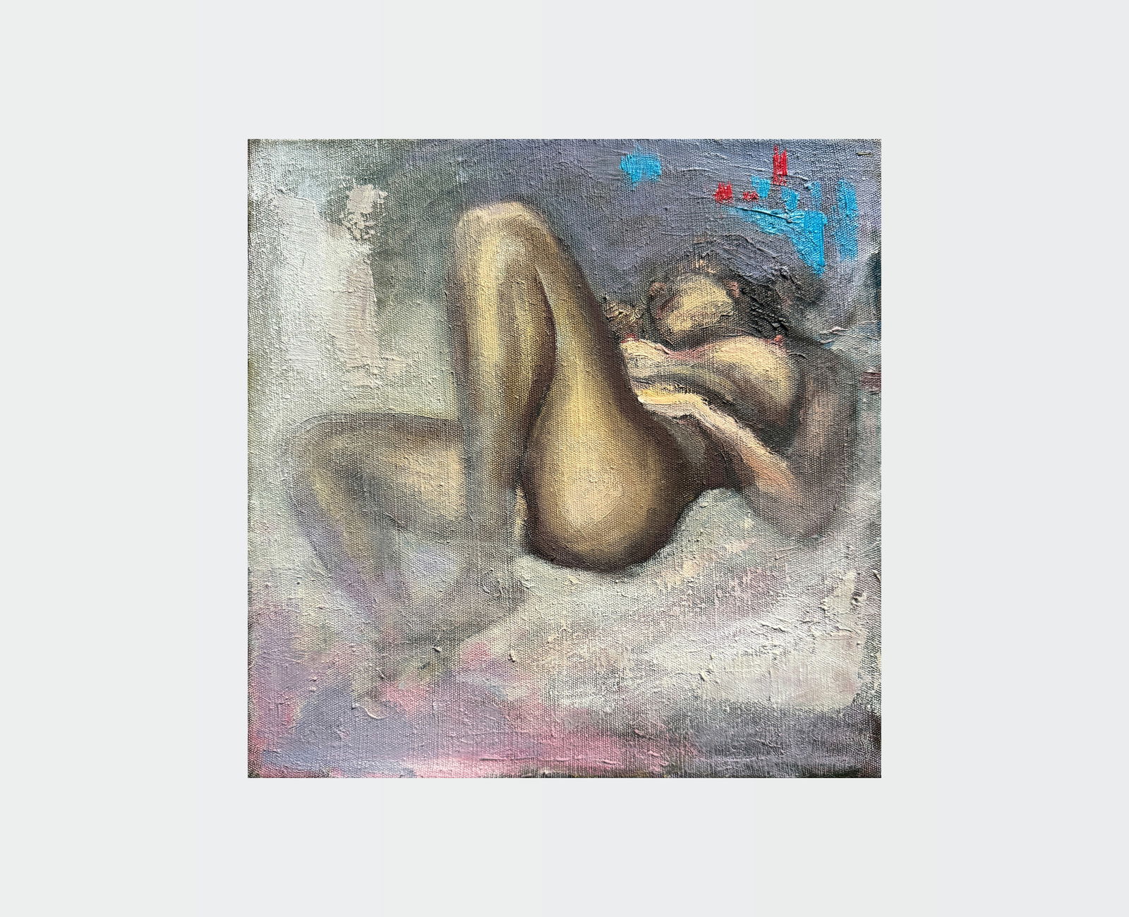 Abstract Oil painting with frame Figures K. Leonid - 2