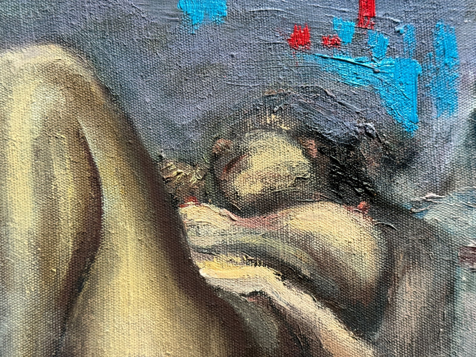 Abstract Oil painting with frame Figures K. Leonid - 4