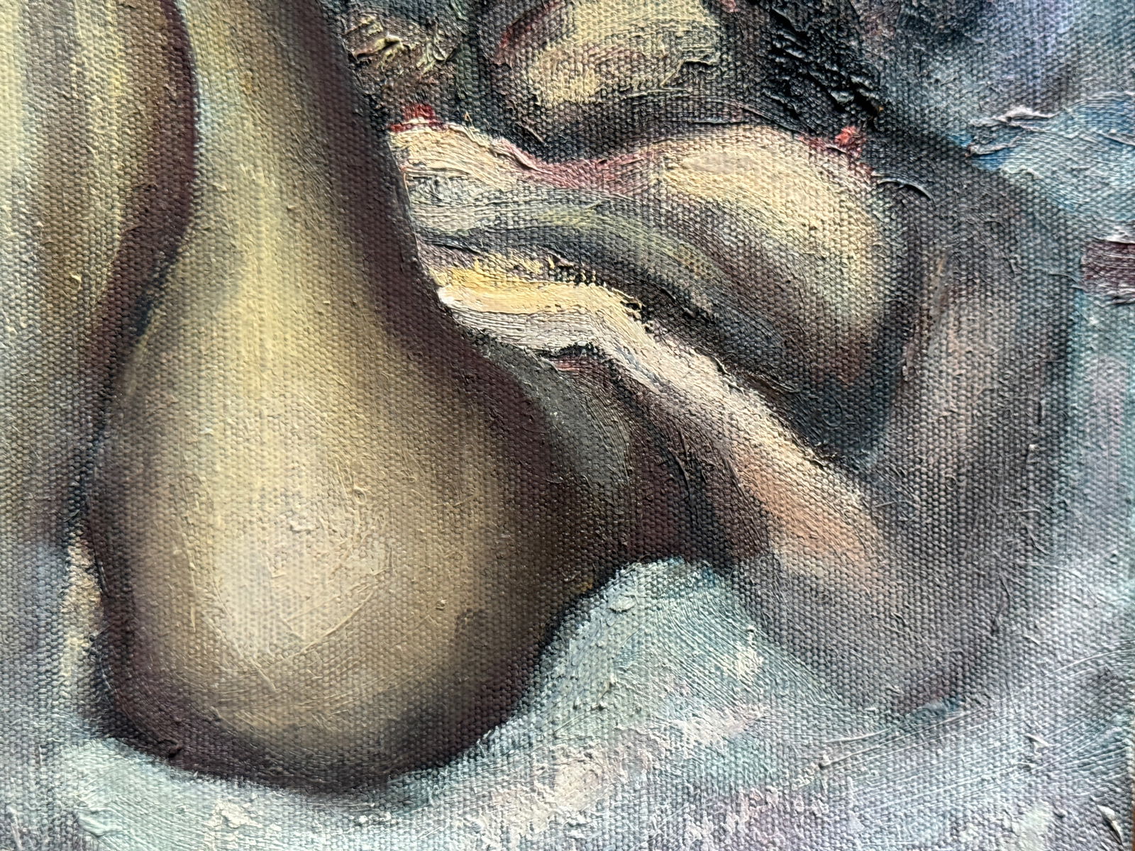 Abstract Oil painting with frame Figures K. Leonid - 5