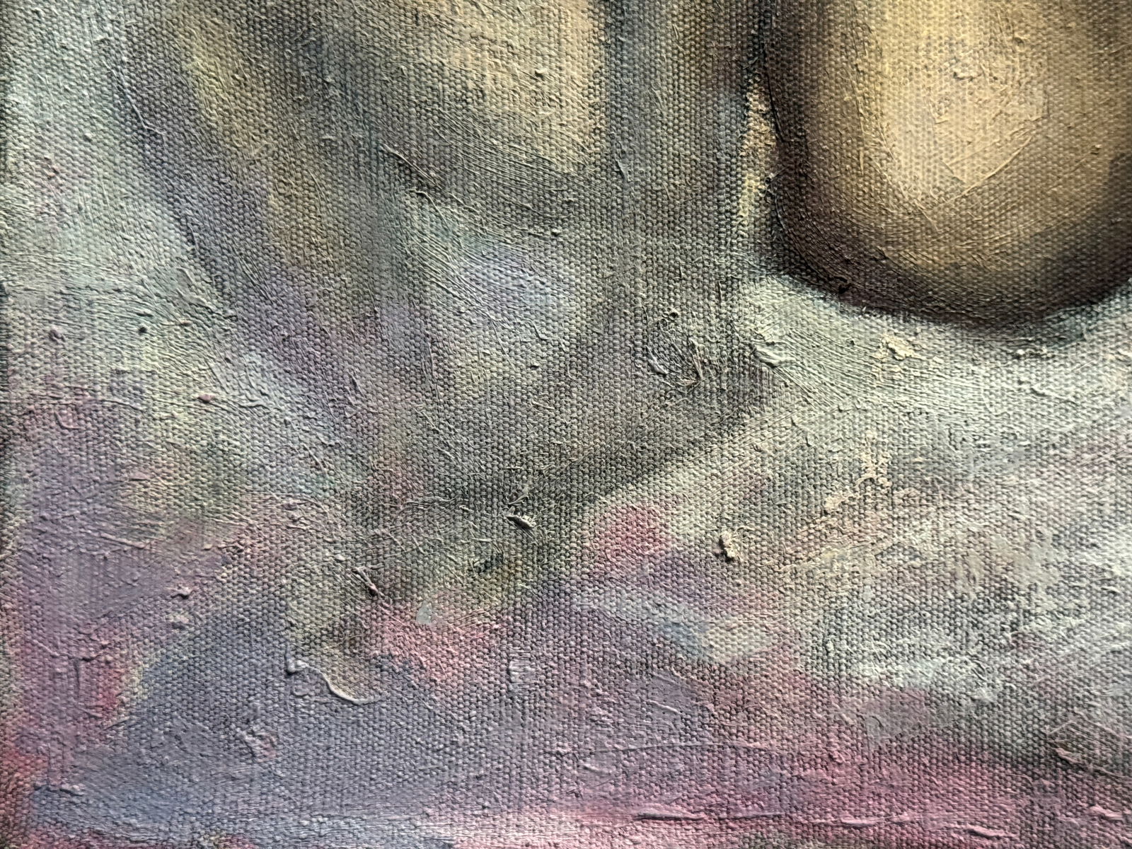 Abstract Oil painting with frame Figures K. Leonid - 7