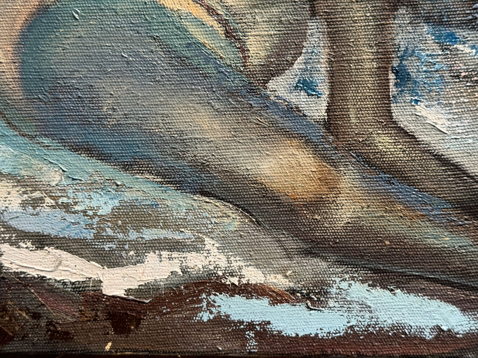 Abstract Oil painting with frame Nu-women K. Leonid - 9