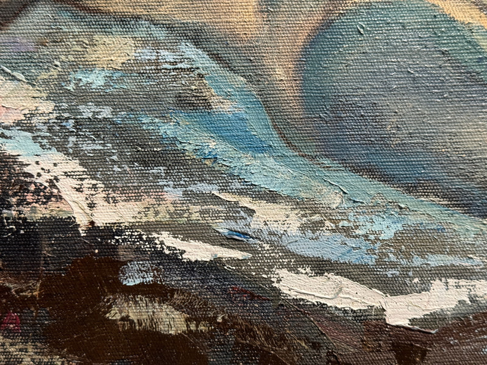 Abstract Oil painting with frame Nu-women K. Leonid - 8