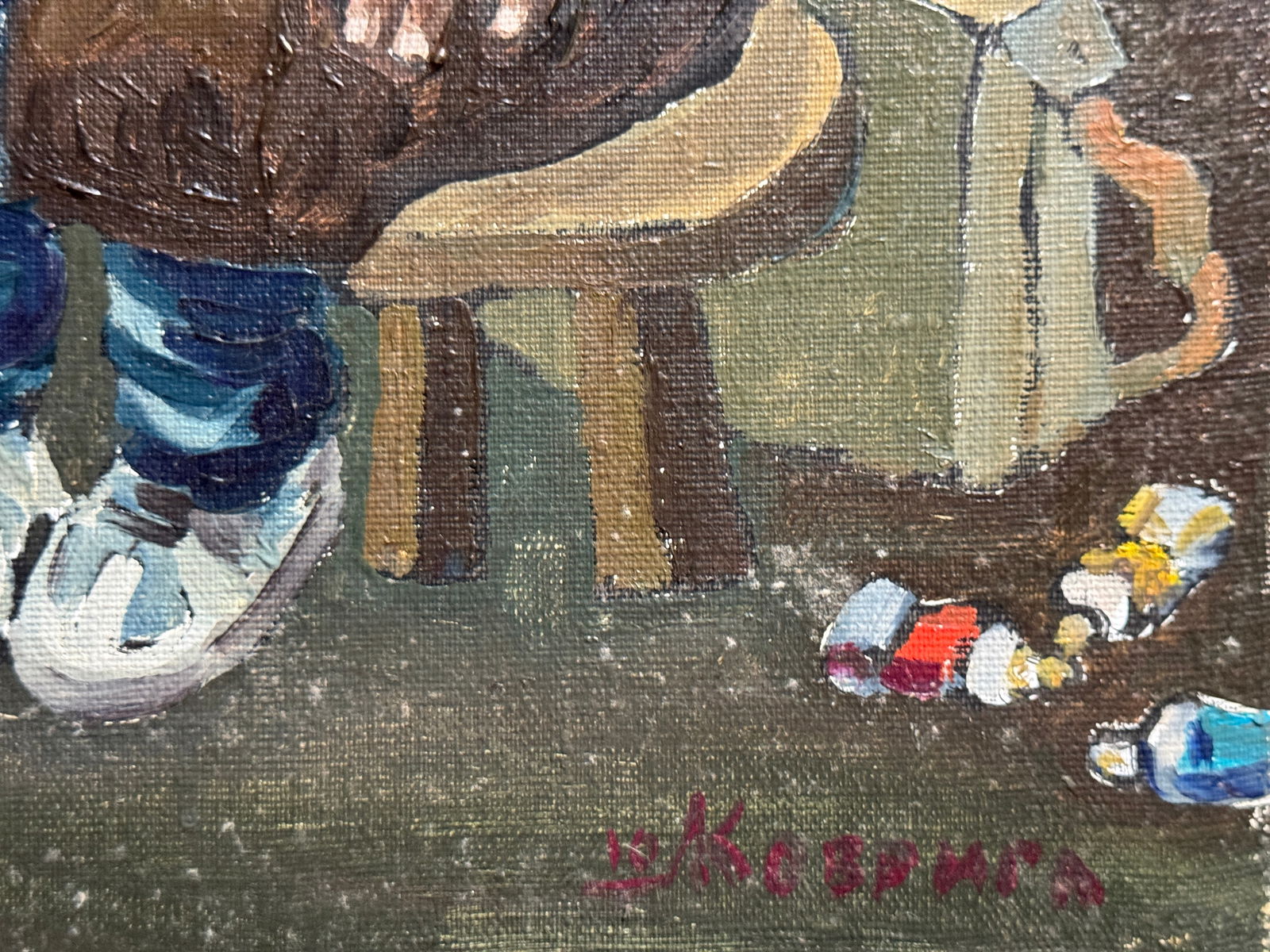 Oil painting with frame Taras Shevchenko K. Leonid - 6