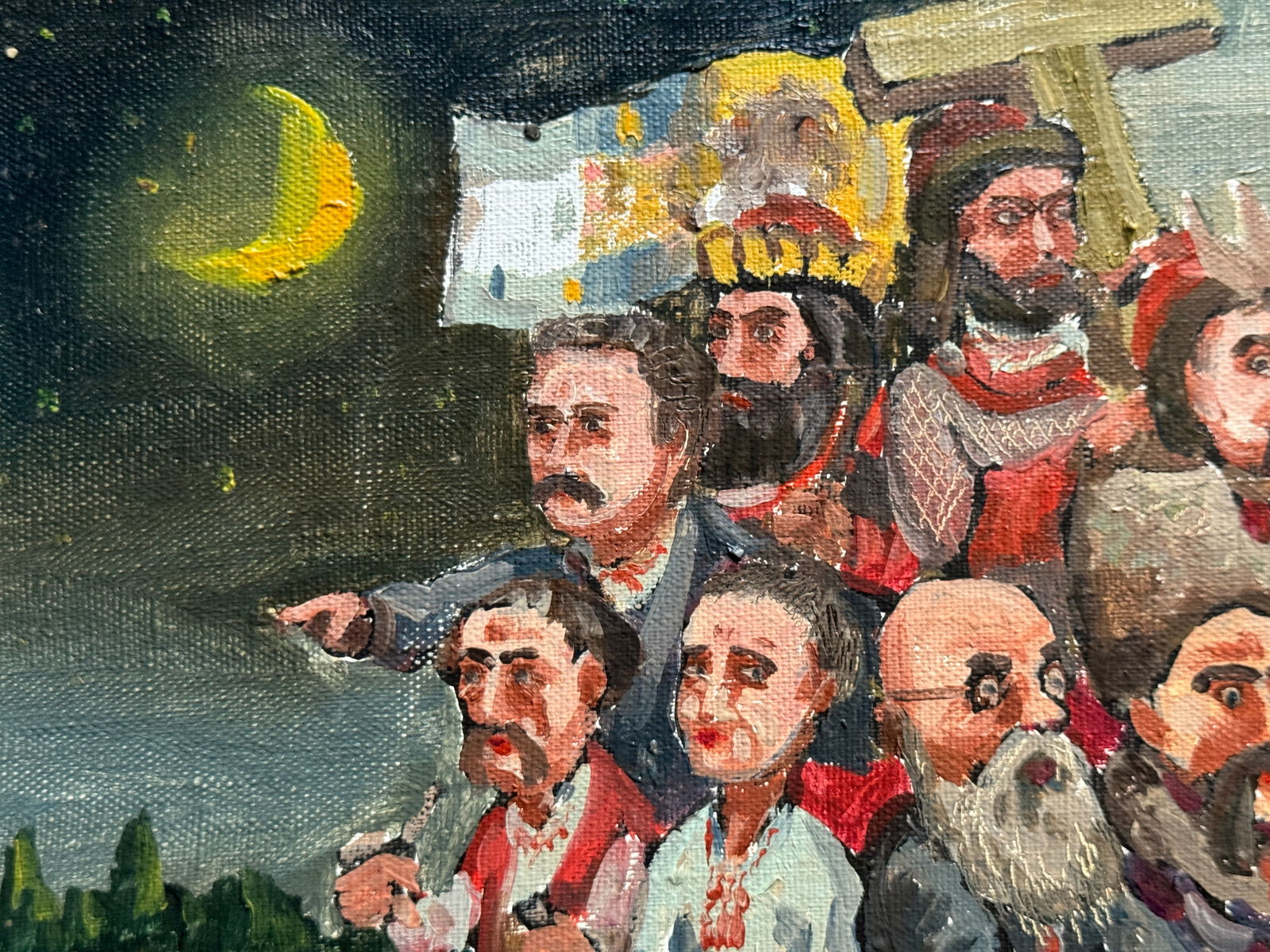 Oil painting with frame To Europe K. Leonid: Title: Oil painting with frame To Europe K. Leonid Description: 659KK Painter: K. Leonid Size: 40x50 cm/15.75x19.68 inches Components: oil, canvas Original painting CONDITION: exellent ERA:2010ARTIST: