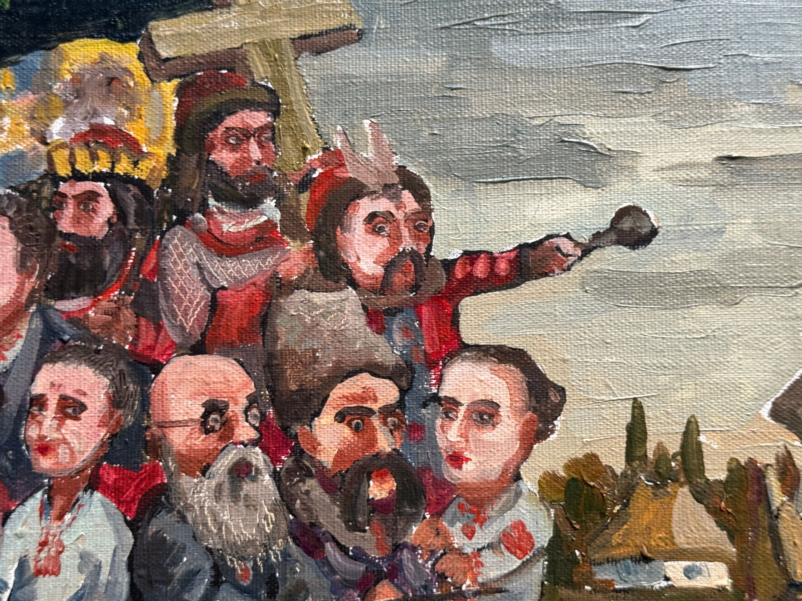 Oil painting with frame To Europe K. Leonid - 2