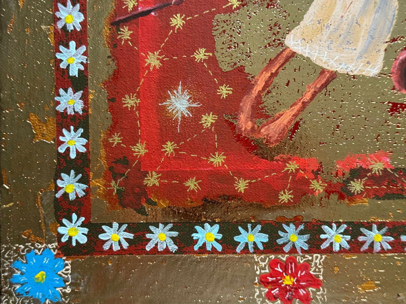 Oil painting with frame guardian angel K. Leonid - 7