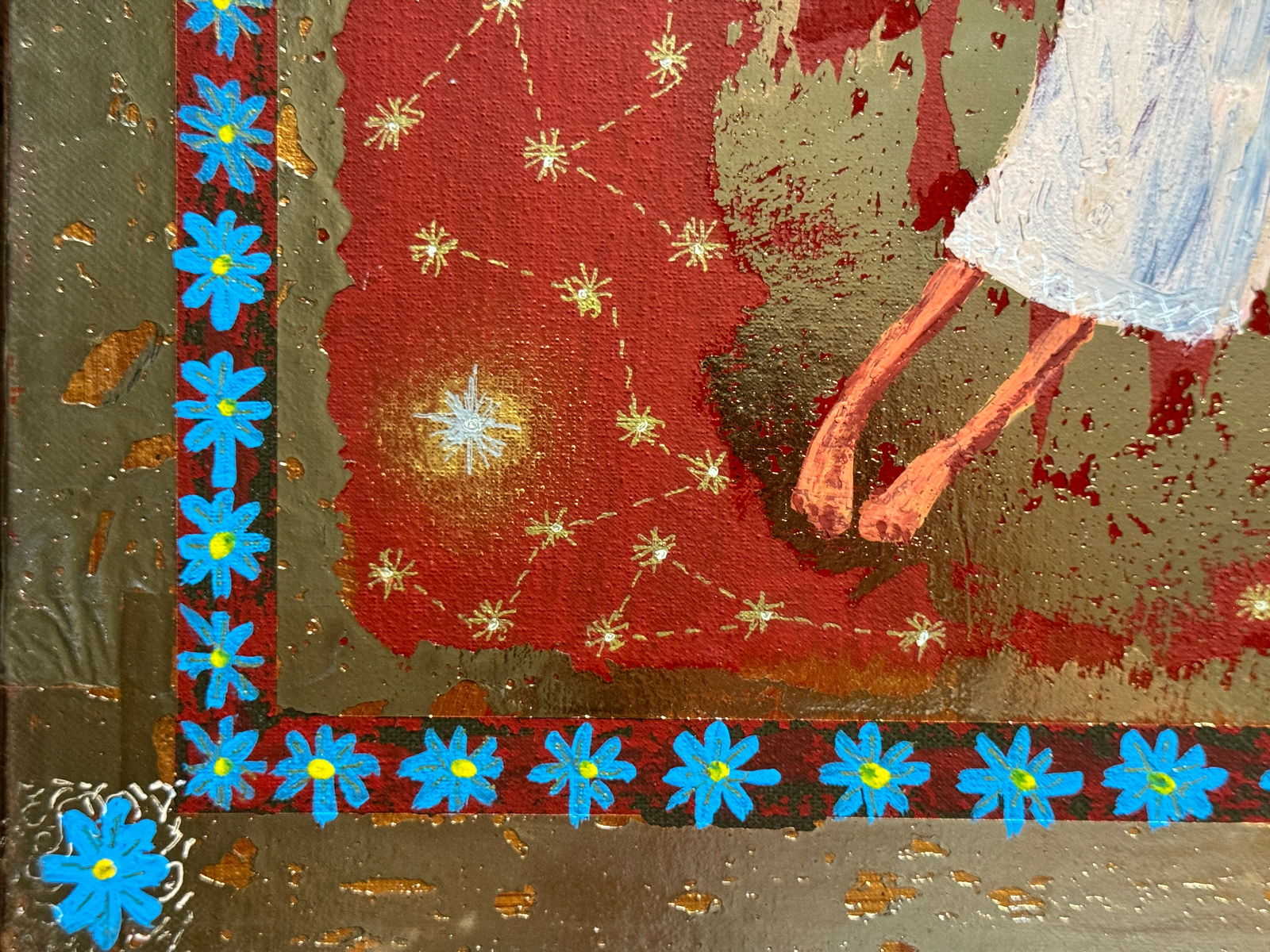 Oil painting with frame guardian angel K. Leonid - 6