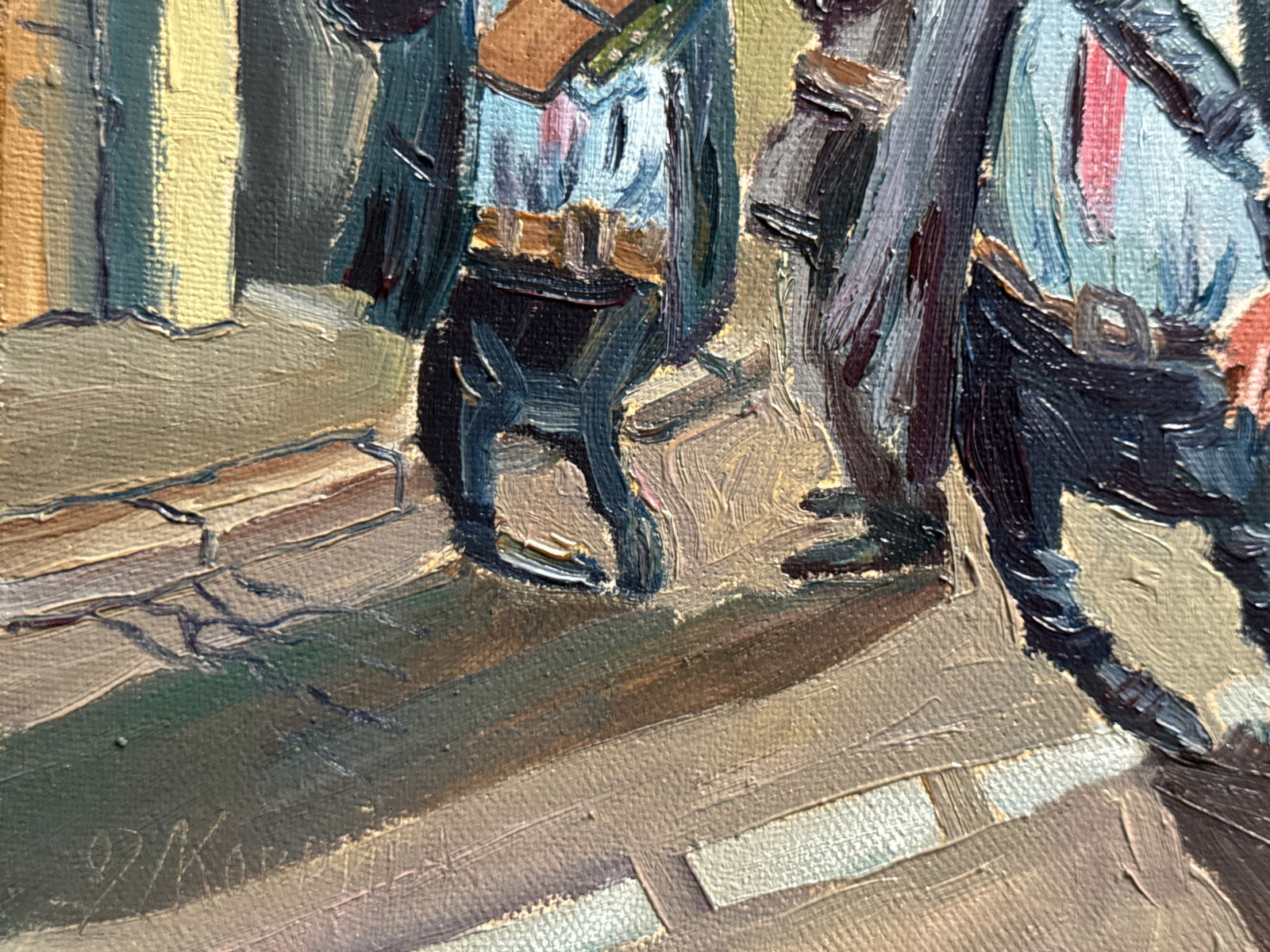 Oil painting with frame city performance K. Leonid - 10