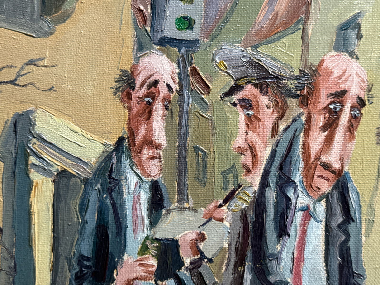 Oil painting with frame city performance K. Leonid - 6