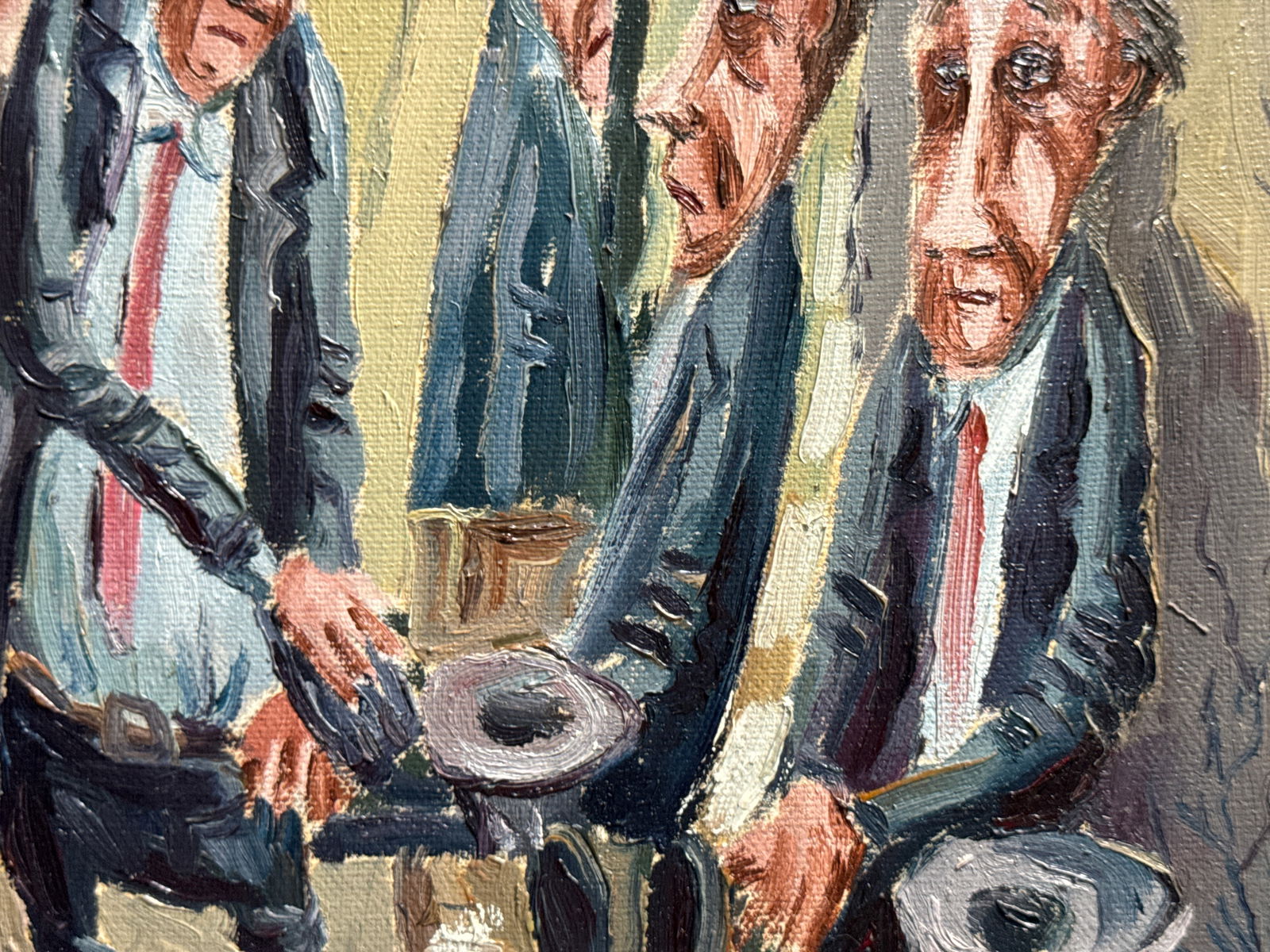 Oil painting with frame city performance K. Leonid - 8