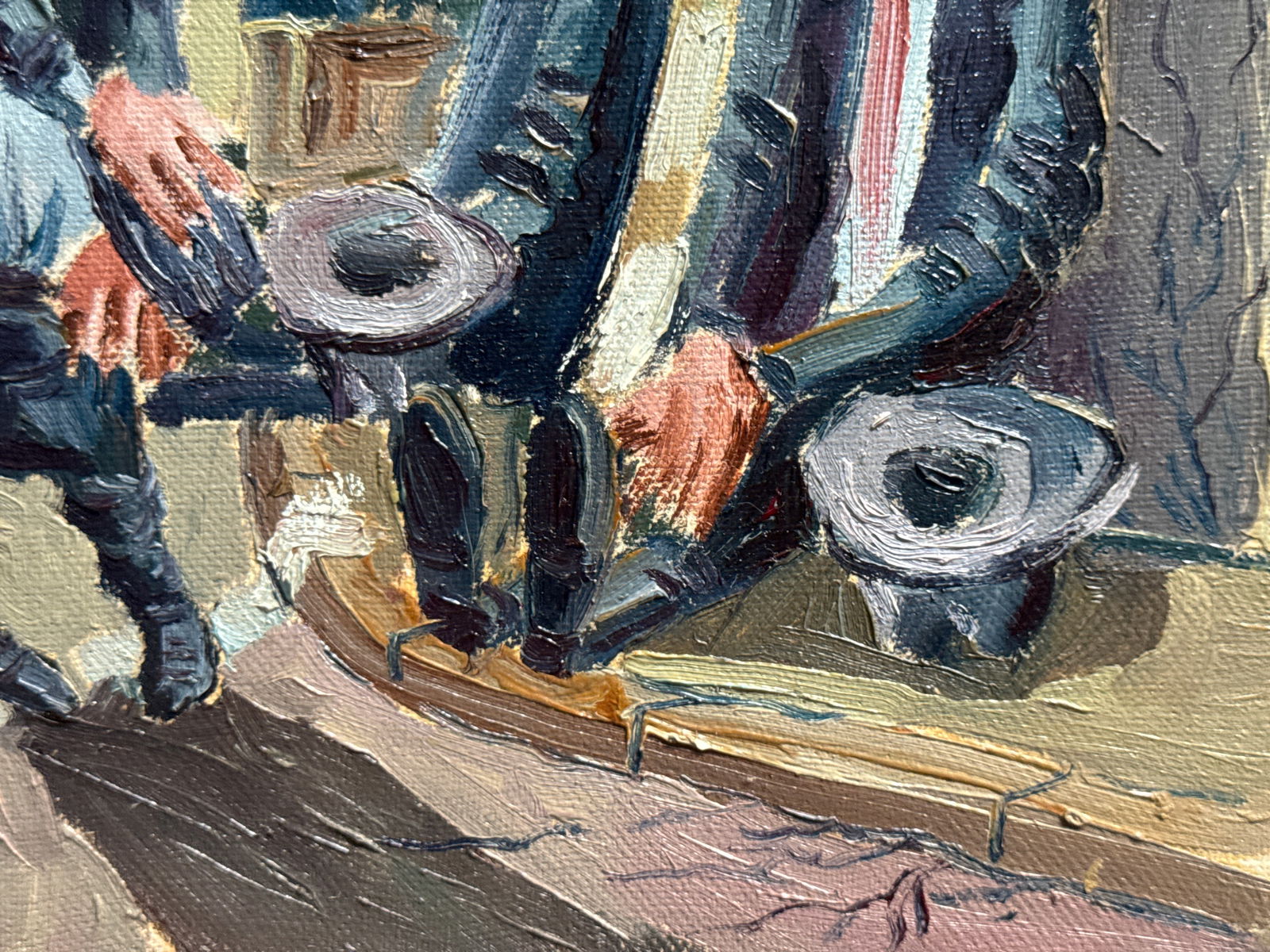 Oil painting with frame city performance K. Leonid - 9