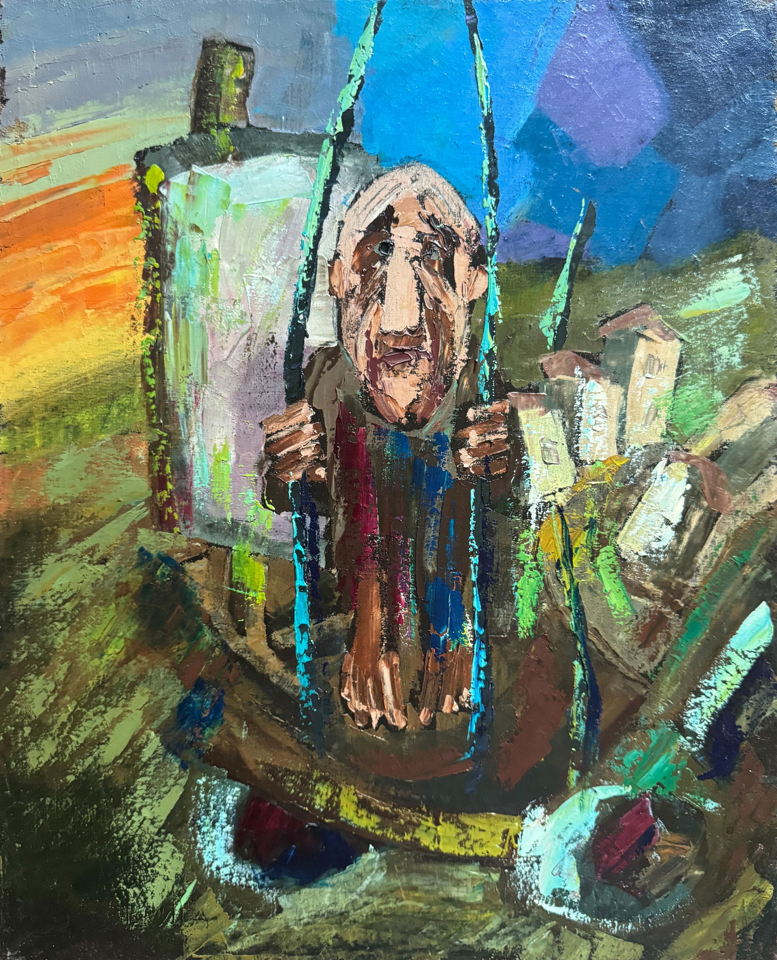 Oil painting with frame point of view K. Leonid: Title: Oil painting with frame point of view K. Leonid Description: 687KK Painter: K. Leonid Size: 50x40 cm/ 19.68x15.74 inches Components: oil, canvas Original painting CONDITION: exellent ERA:1998AR