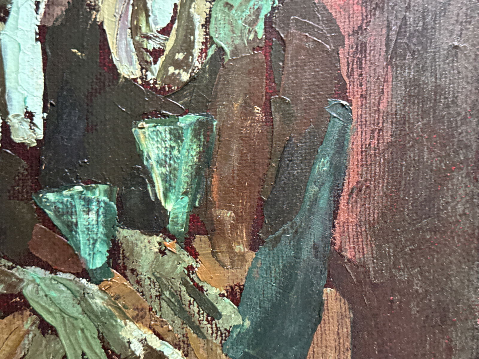 Oil painting with frame Sad and funny clowns K. Leonid - 4