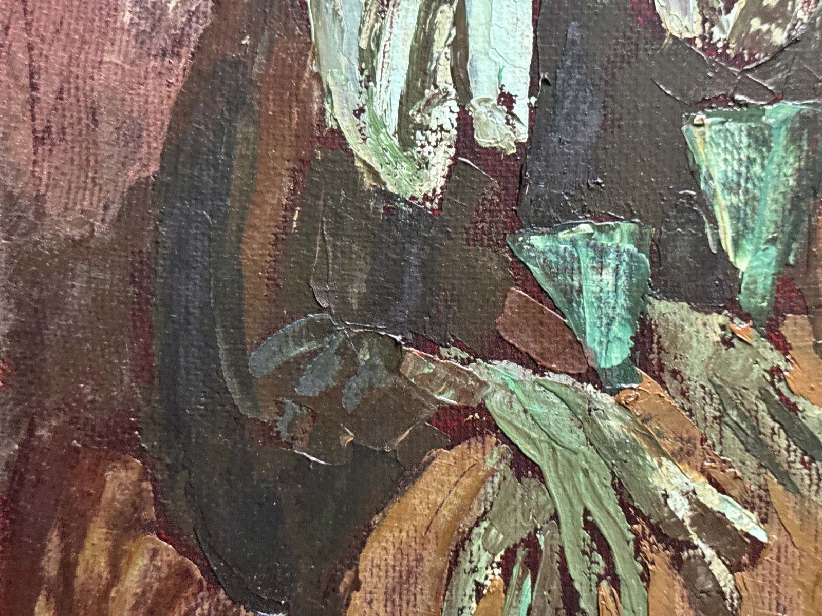 Oil painting with frame Sad and funny clowns K. Leonid - 5