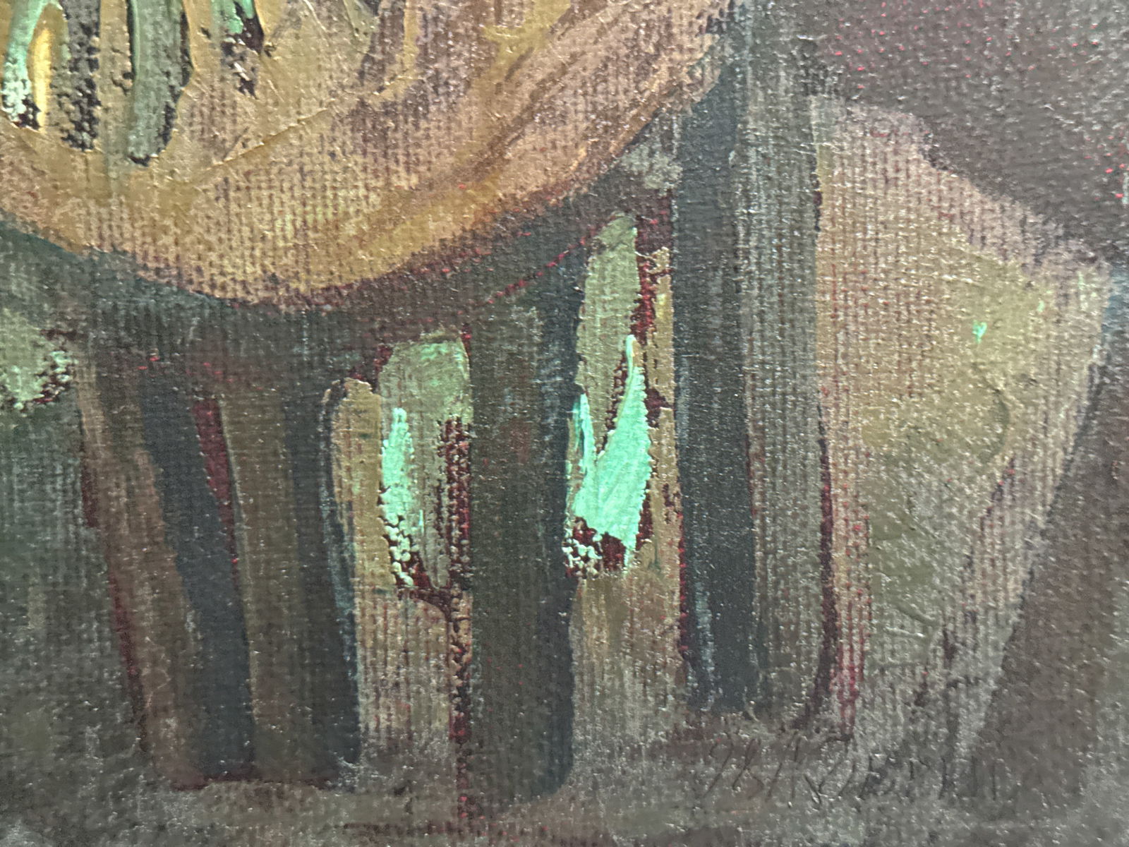 Oil painting with frame Sad and funny clowns K. Leonid - 8