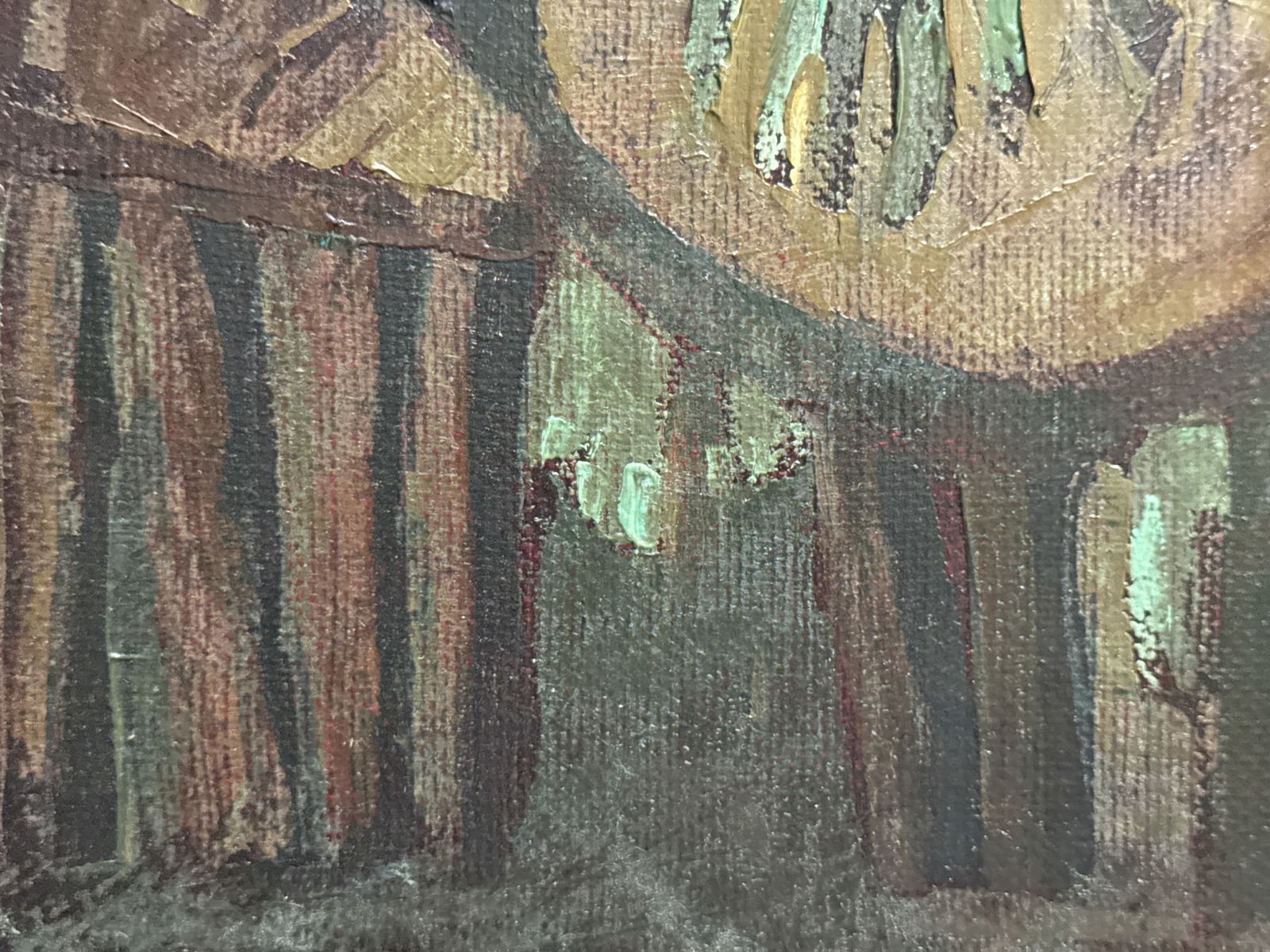 Oil painting with frame Sad and funny clowns K. Leonid - 9