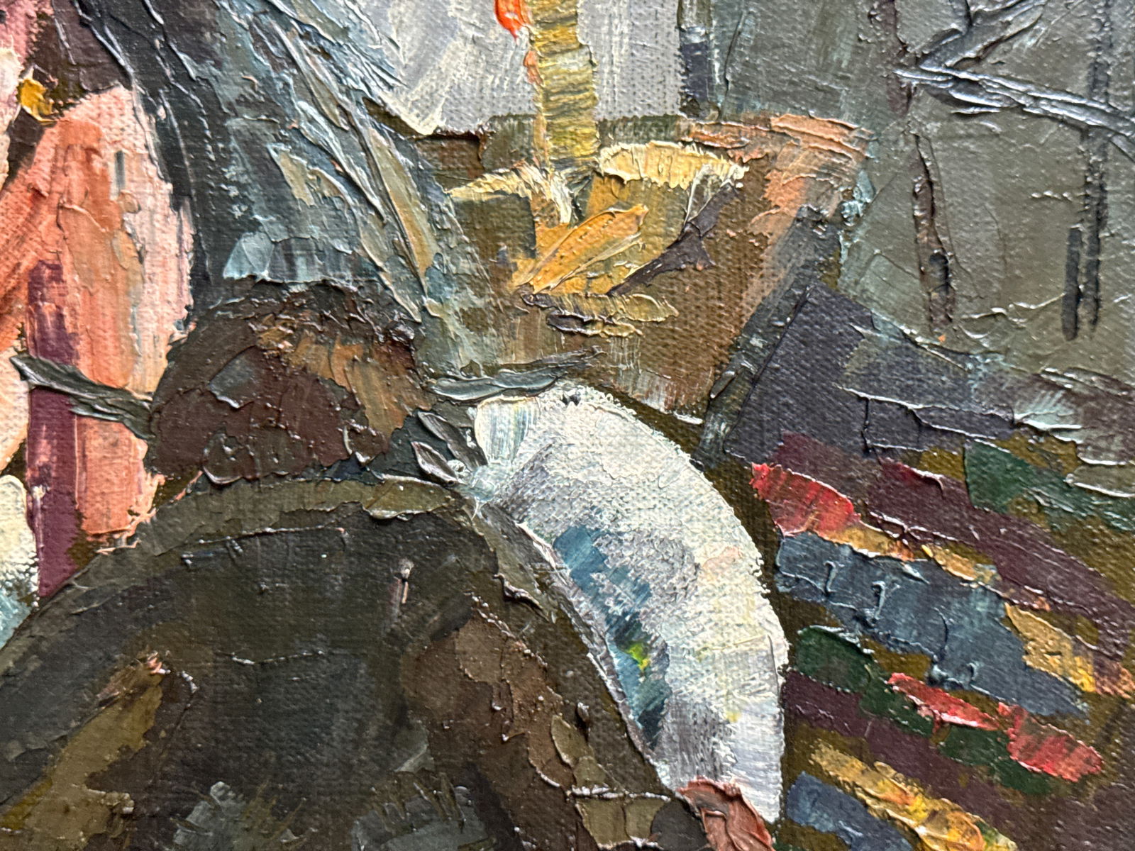 Oil painting with frame godmother K. Leonid: Title: Oil painting with frame godmother K. Leonid Description: 692KK Painter: K. Leonid Size: 50x35 cm/ 19.68x13.77 inches Components: oil, canvas Original painting CONDITION: exellent ERA:1996ARTIST