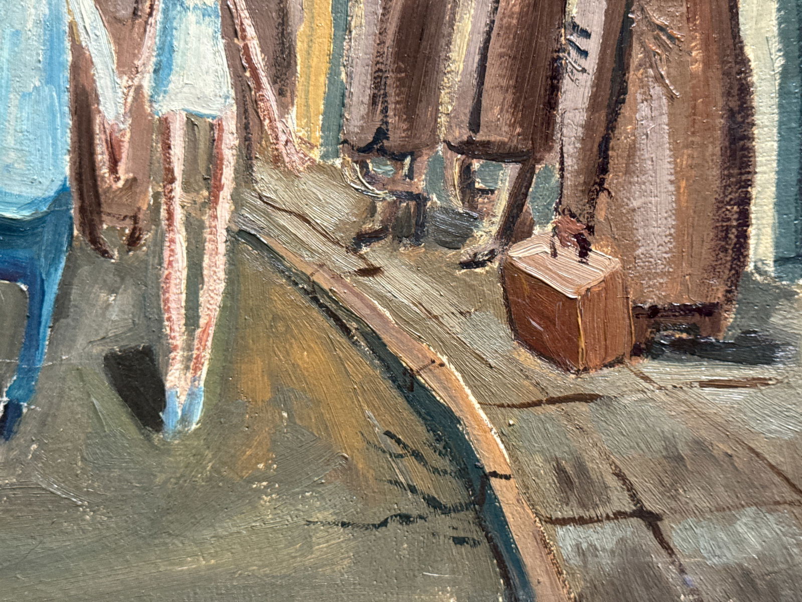 Oil painting with frame city performance K. Leonid - 7