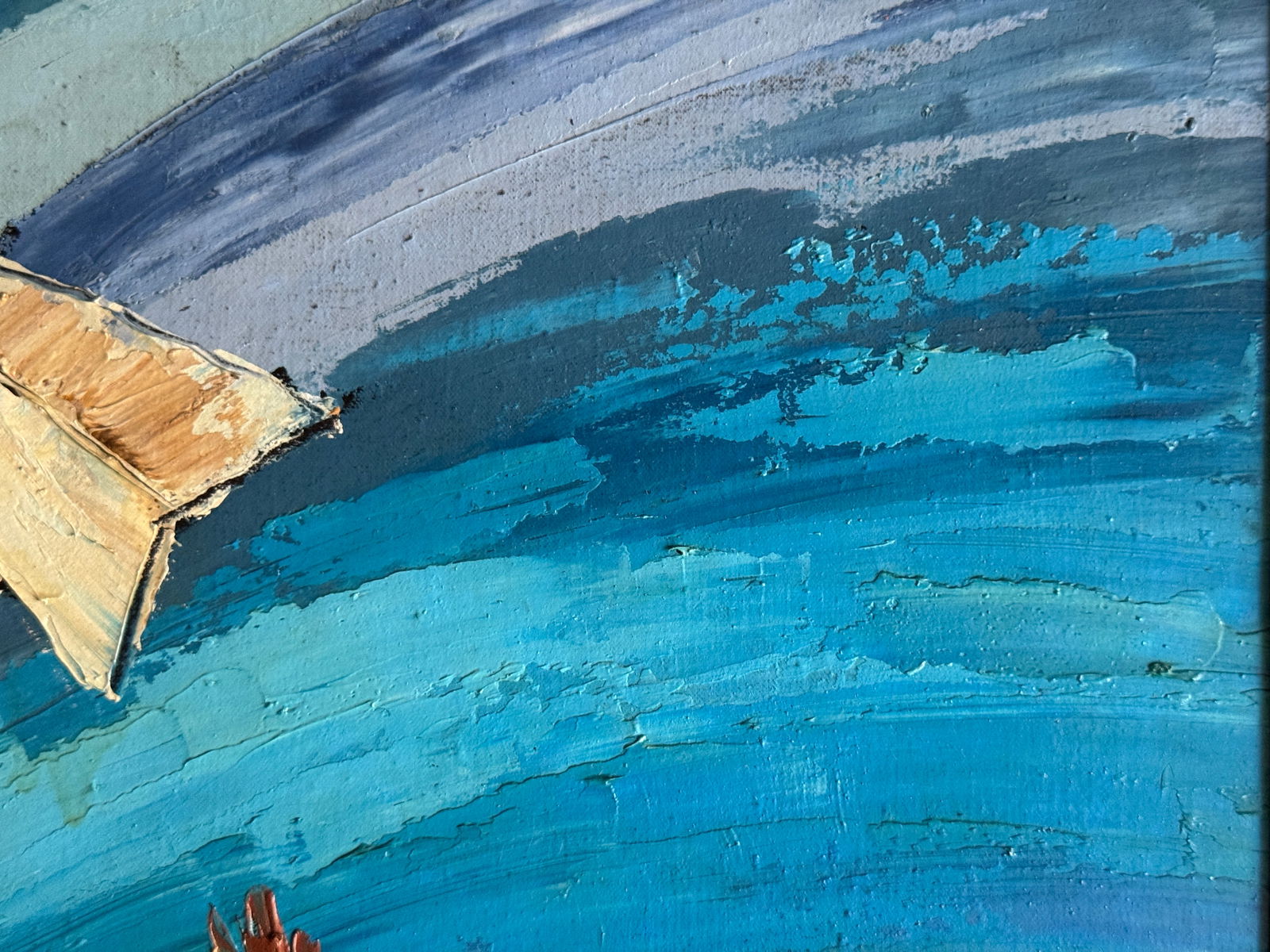 Oil painting with frame An uninhabited island K. Leonid - 8