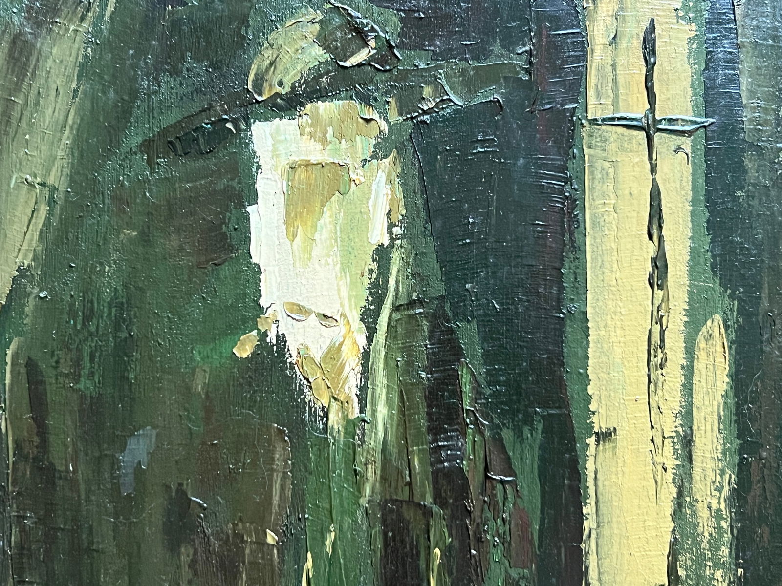 Oil painting with frame Don Quixote and Sancho Panza K. Leonid - 3