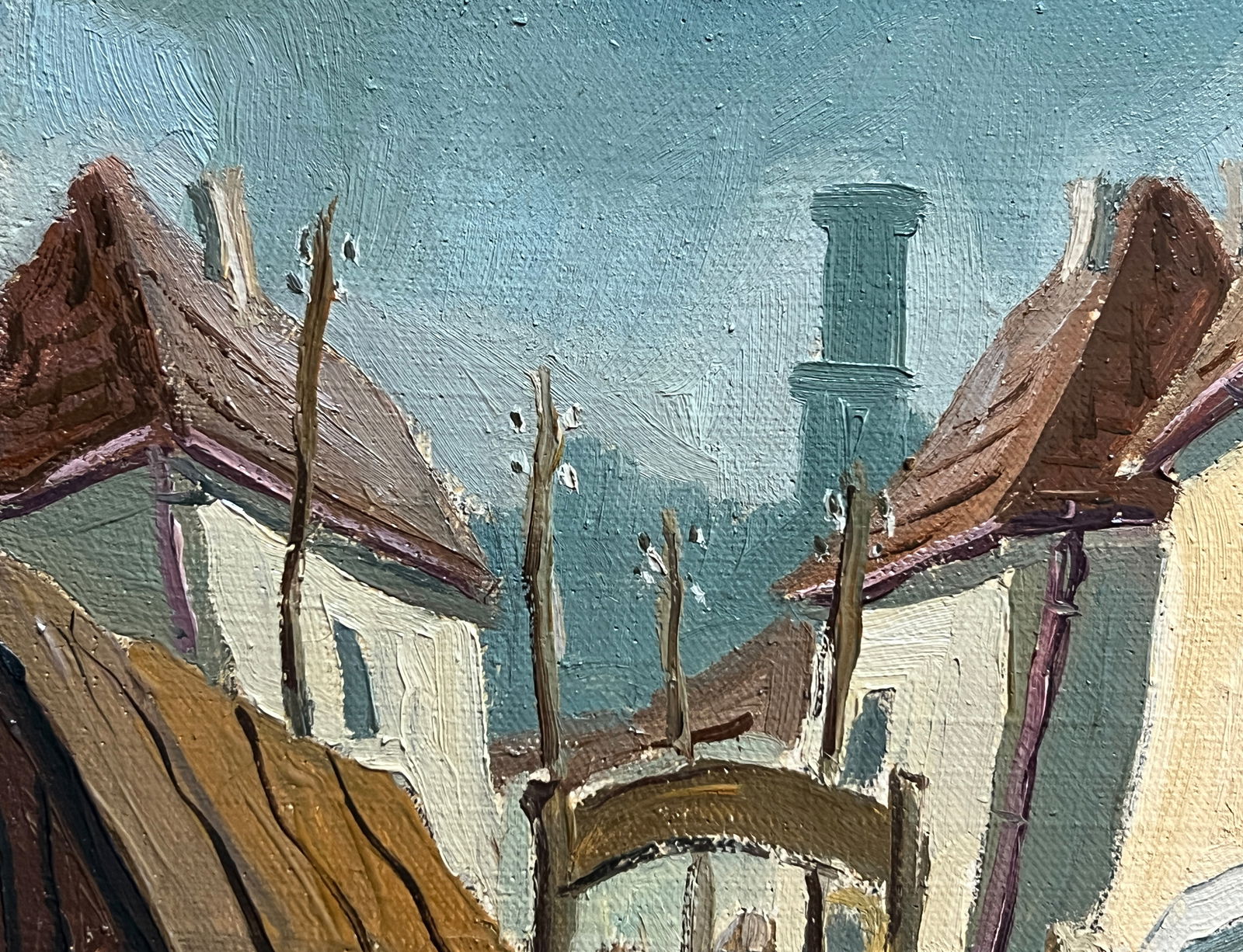 Oil painting with frame Market K. Leonid - 2