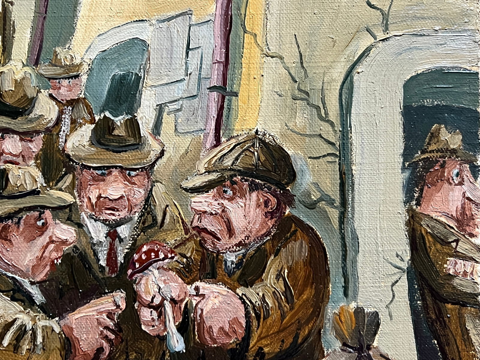 Oil painting with frame Market K. Leonid - 4