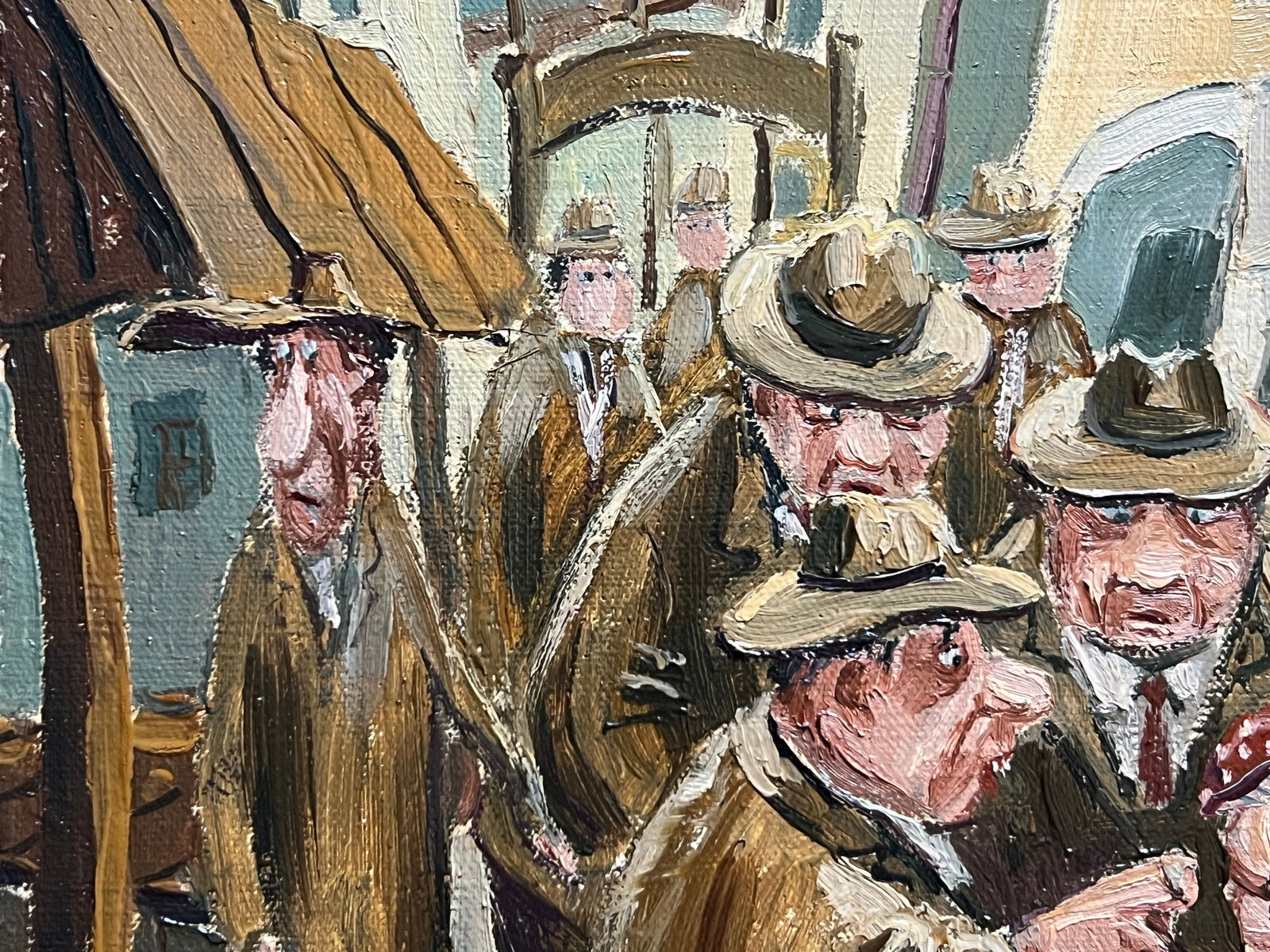 Oil painting with frame Market K. Leonid - 5