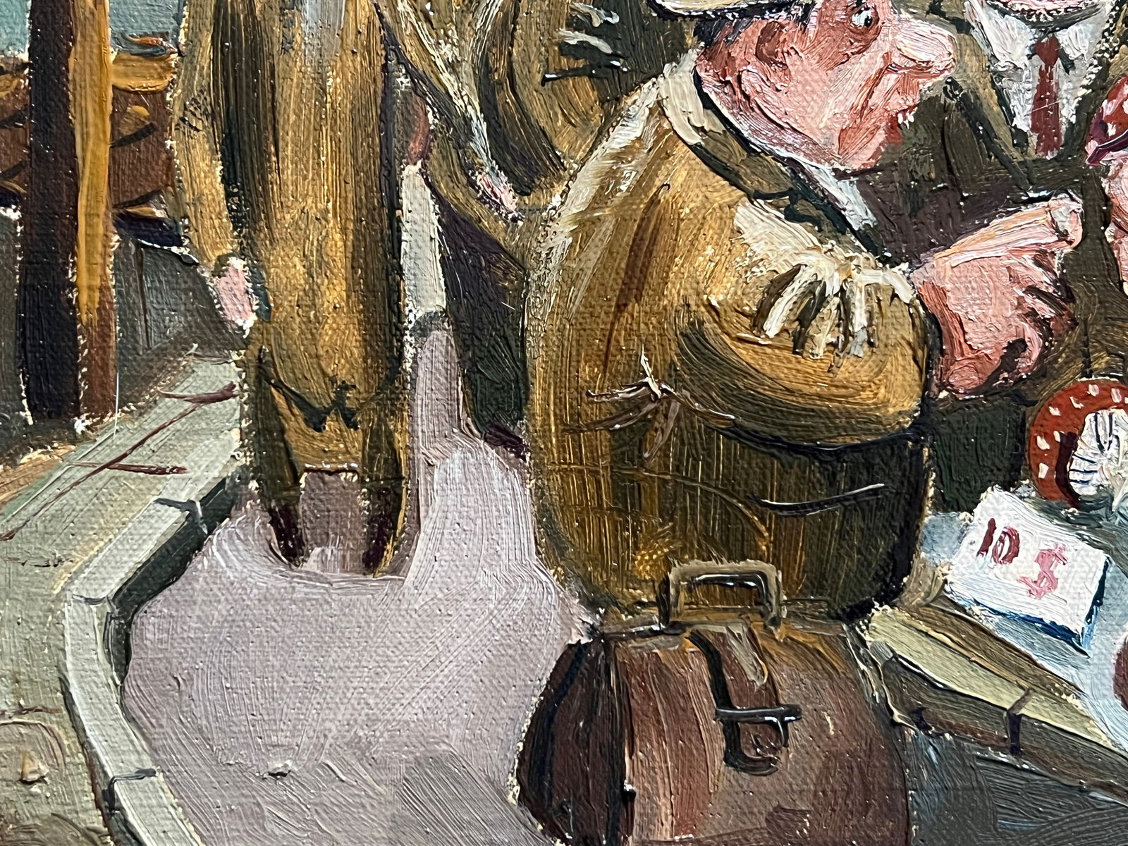 Oil painting with frame Market K. Leonid - 6