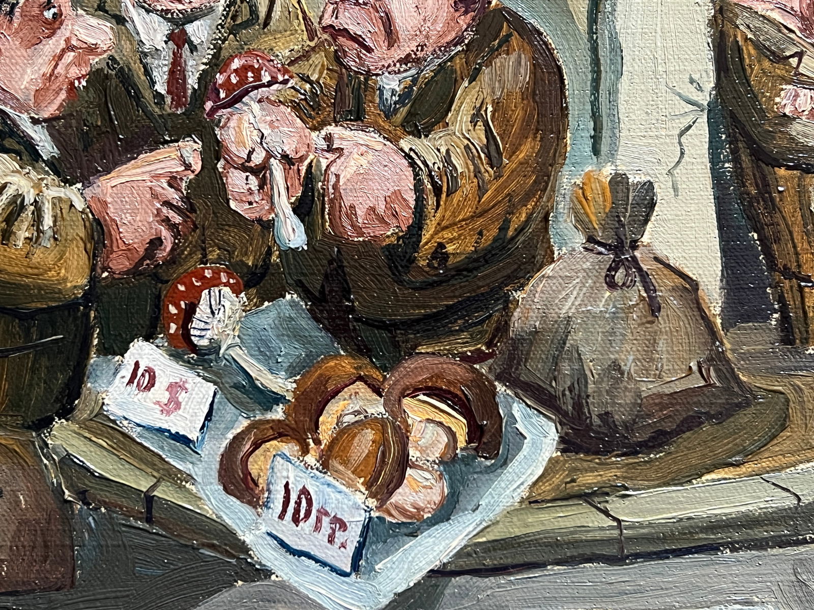 Oil painting with frame Market K. Leonid - 7