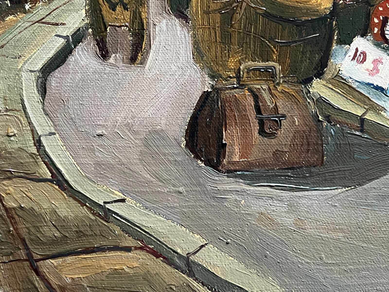 Oil painting with frame Market K. Leonid - 9