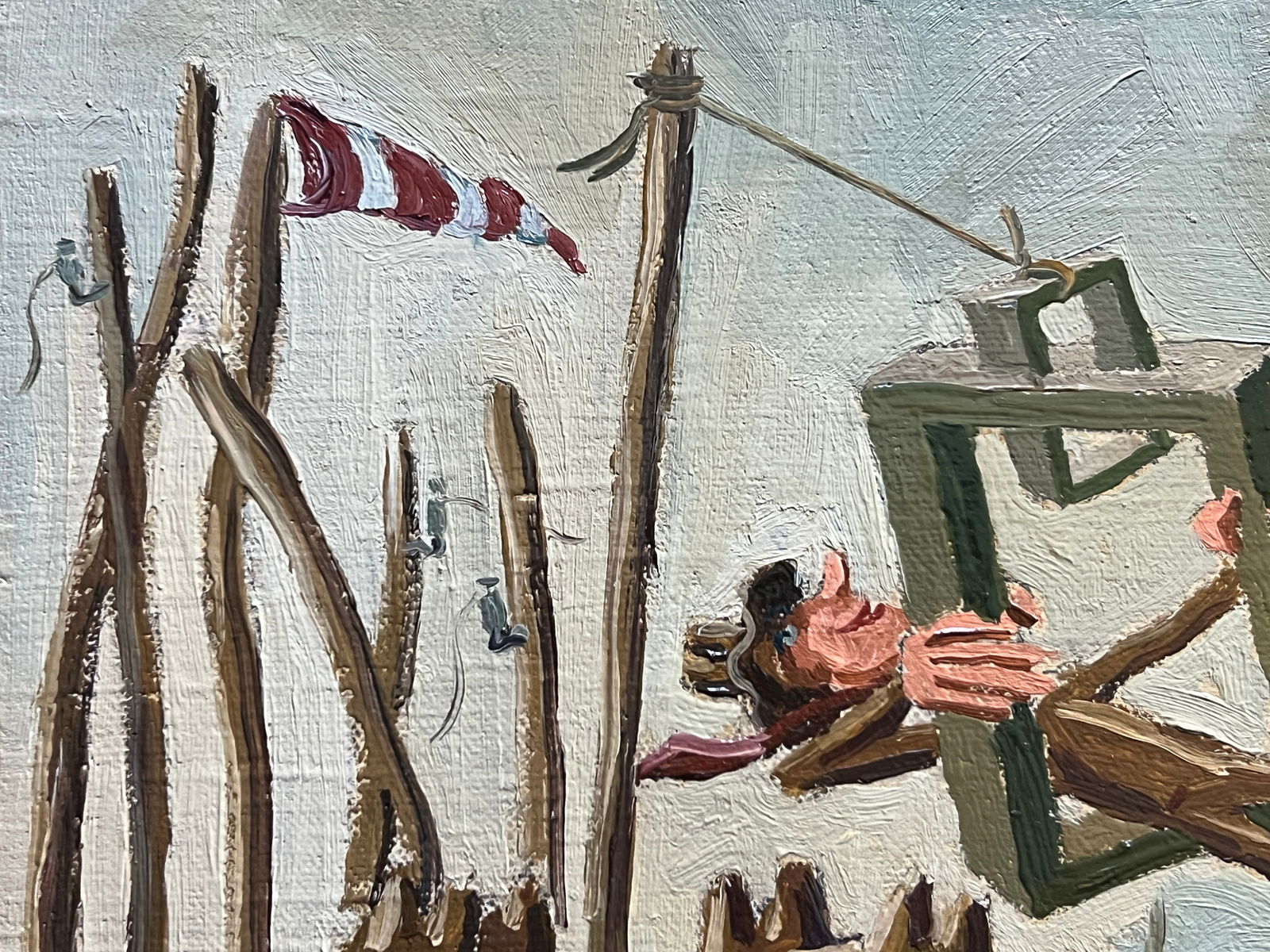 Oil painting with frame city performance K. Leonid - 2