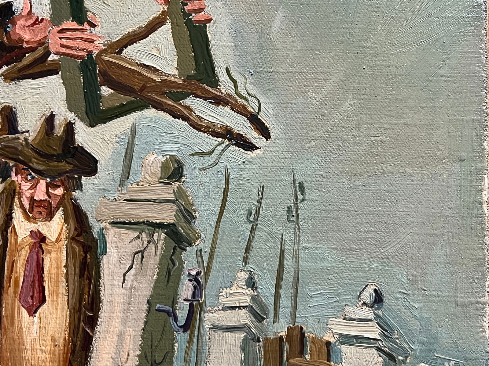 Oil painting with frame city performance K. Leonid - 4