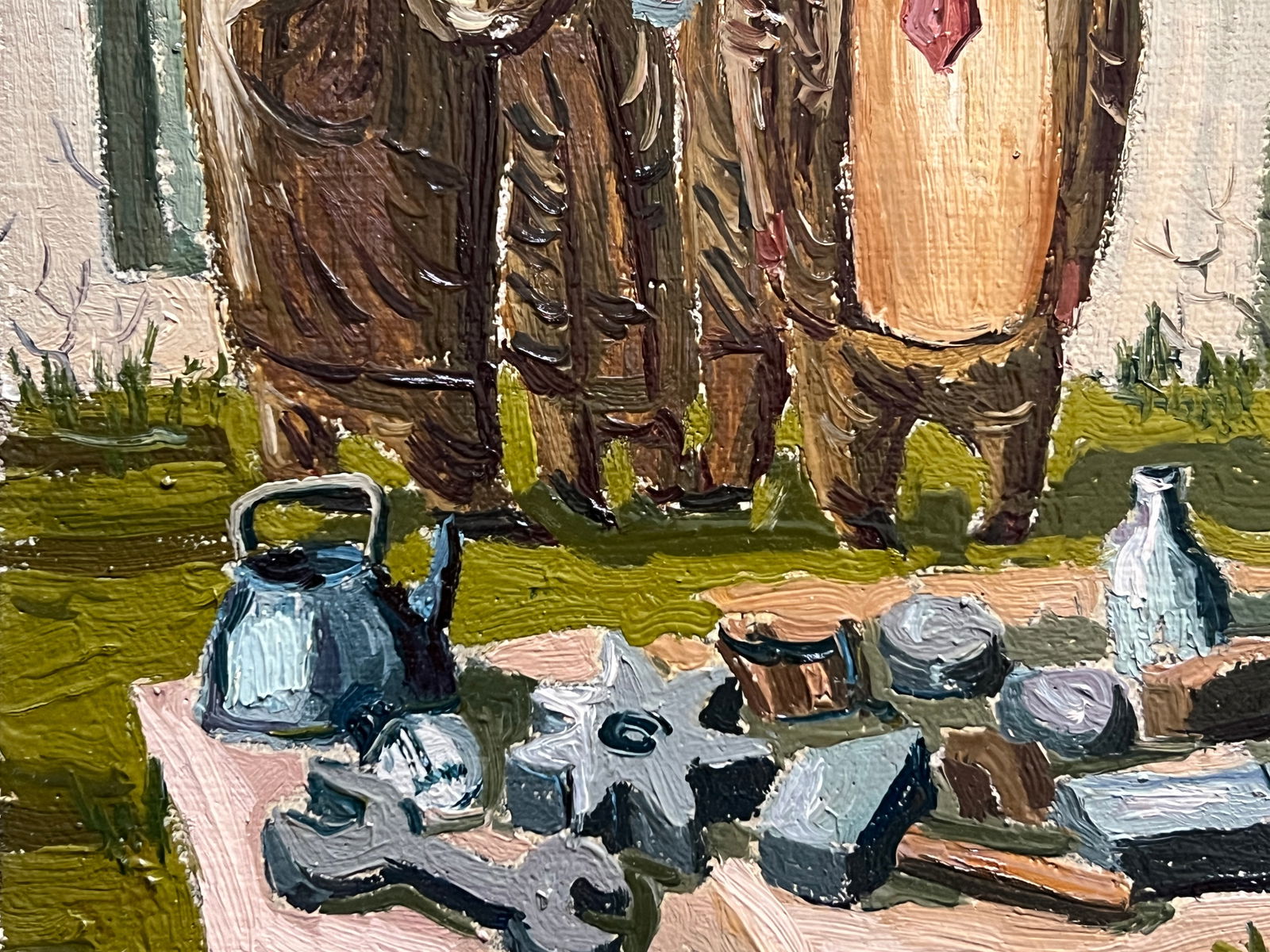 Oil painting with frame city performance K. Leonid - 6