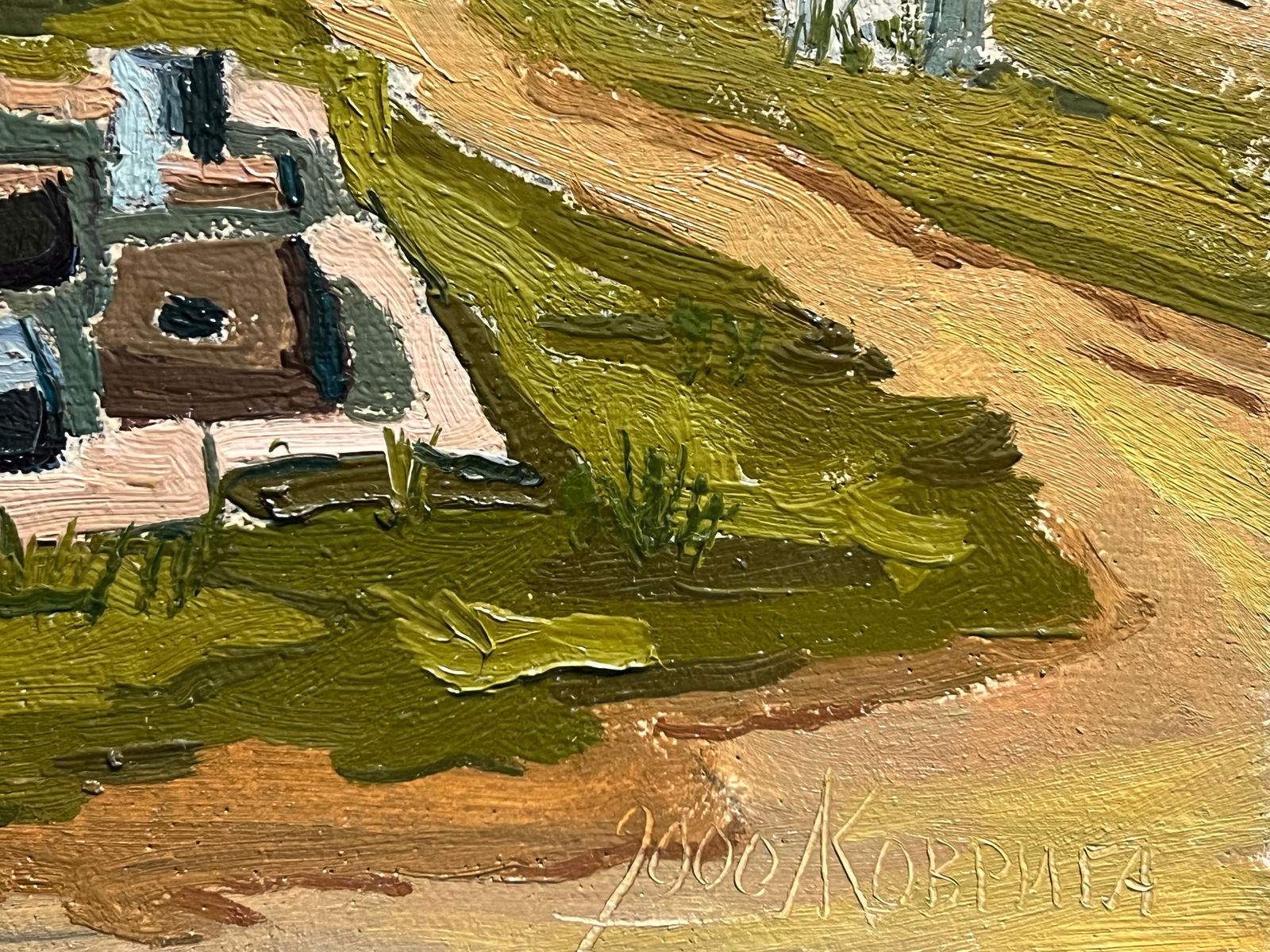 Oil painting with frame city performance K. Leonid - 8