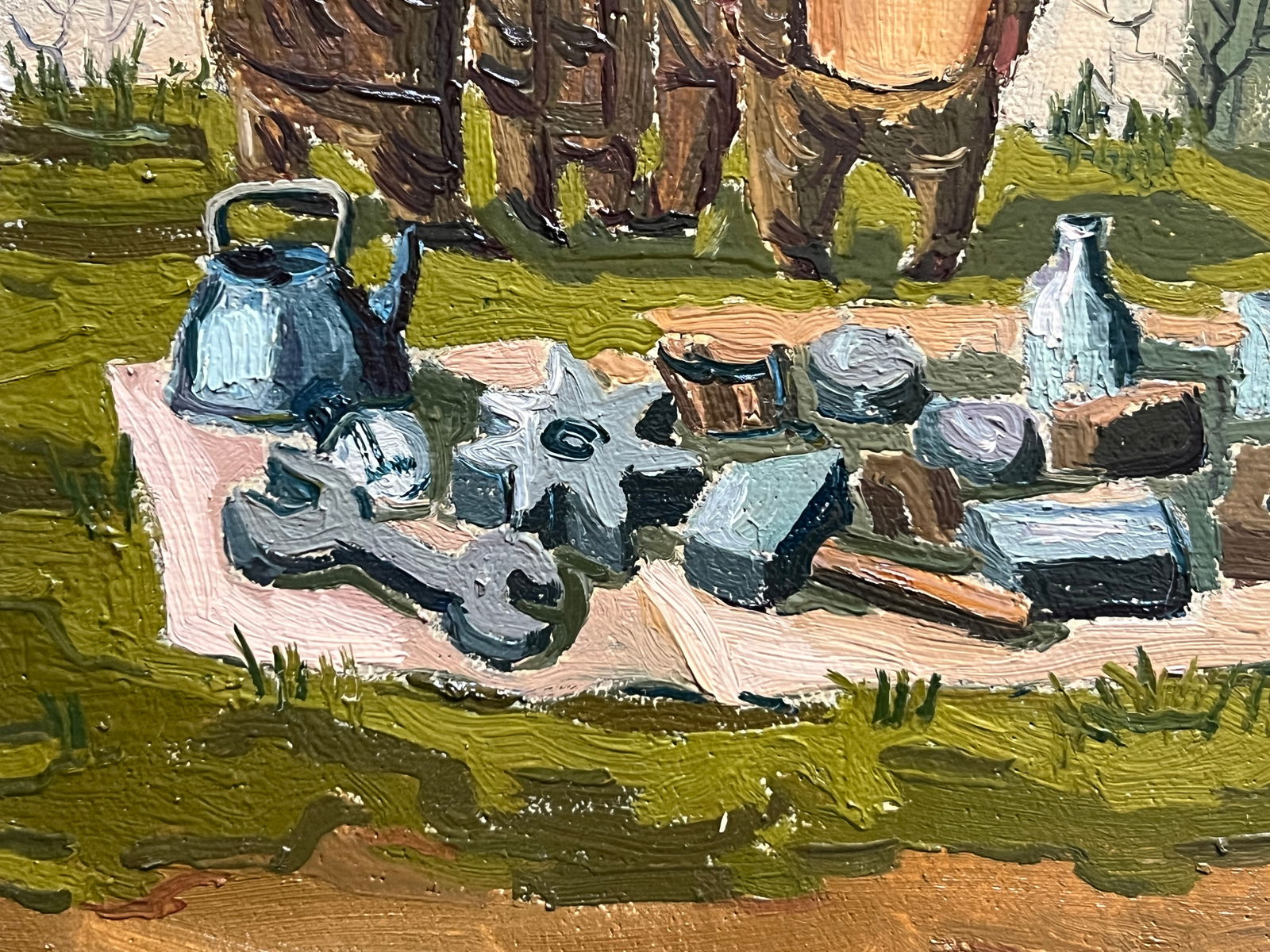 Oil painting with frame city performance K. Leonid - 9