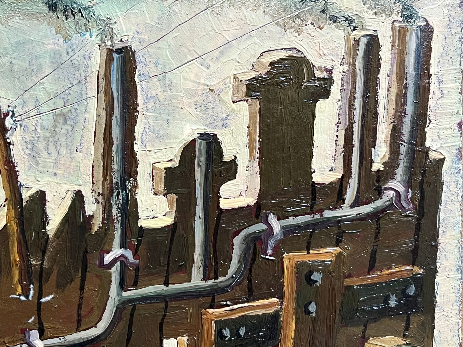 Oil painting with frame We are Europe K. Leonid - 12