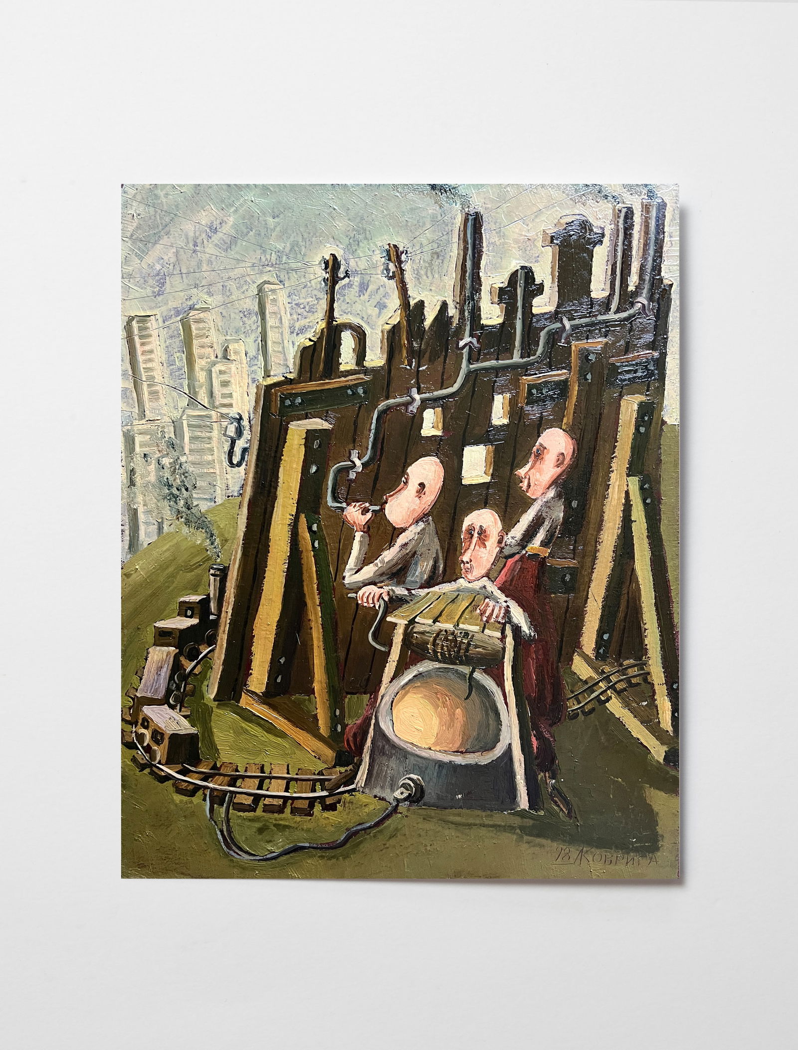 Oil painting with frame We are Europe K. Leonid - 2