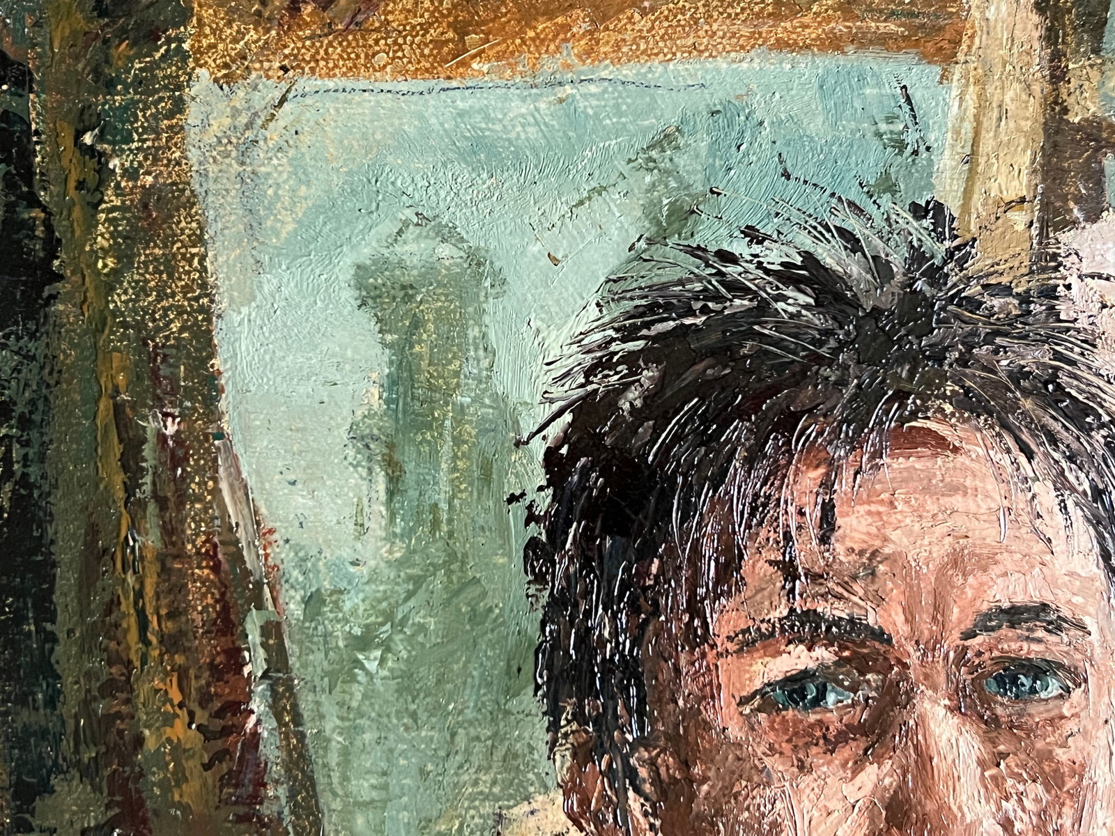 Oil painting with frame Self-portrait K. Leonid - 2