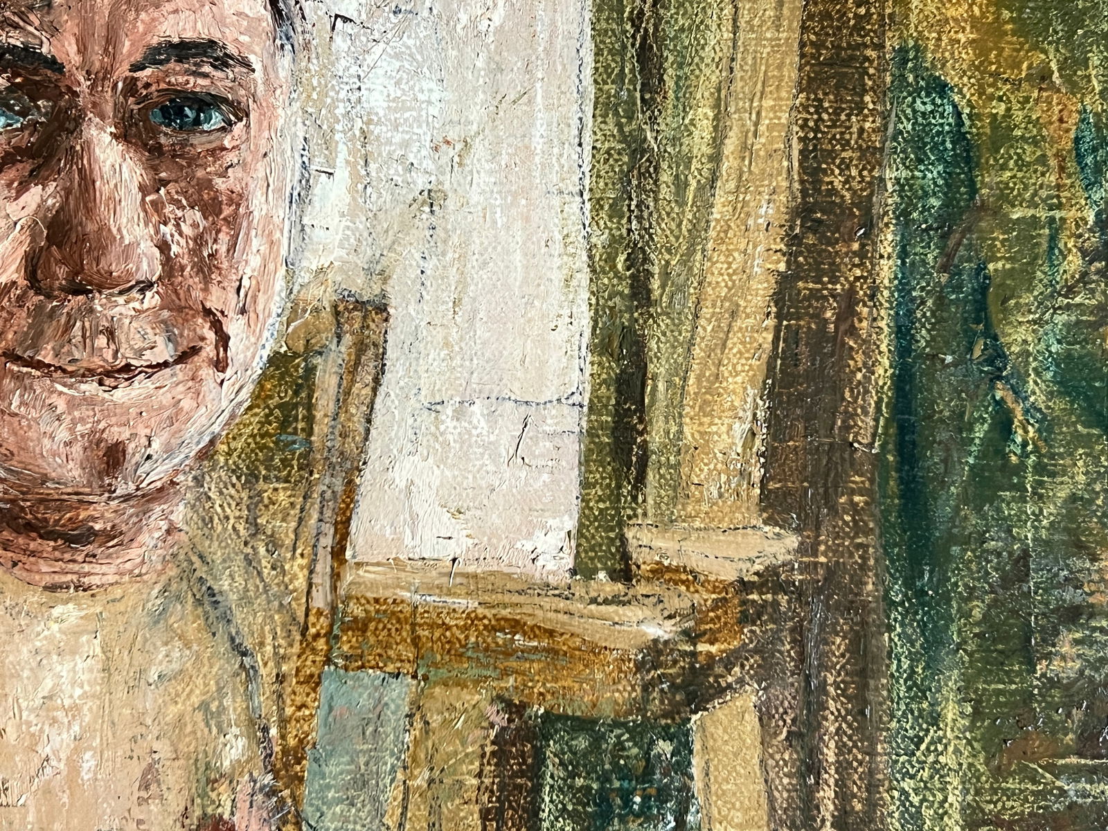 Oil painting with frame Self-portrait K. Leonid - 4