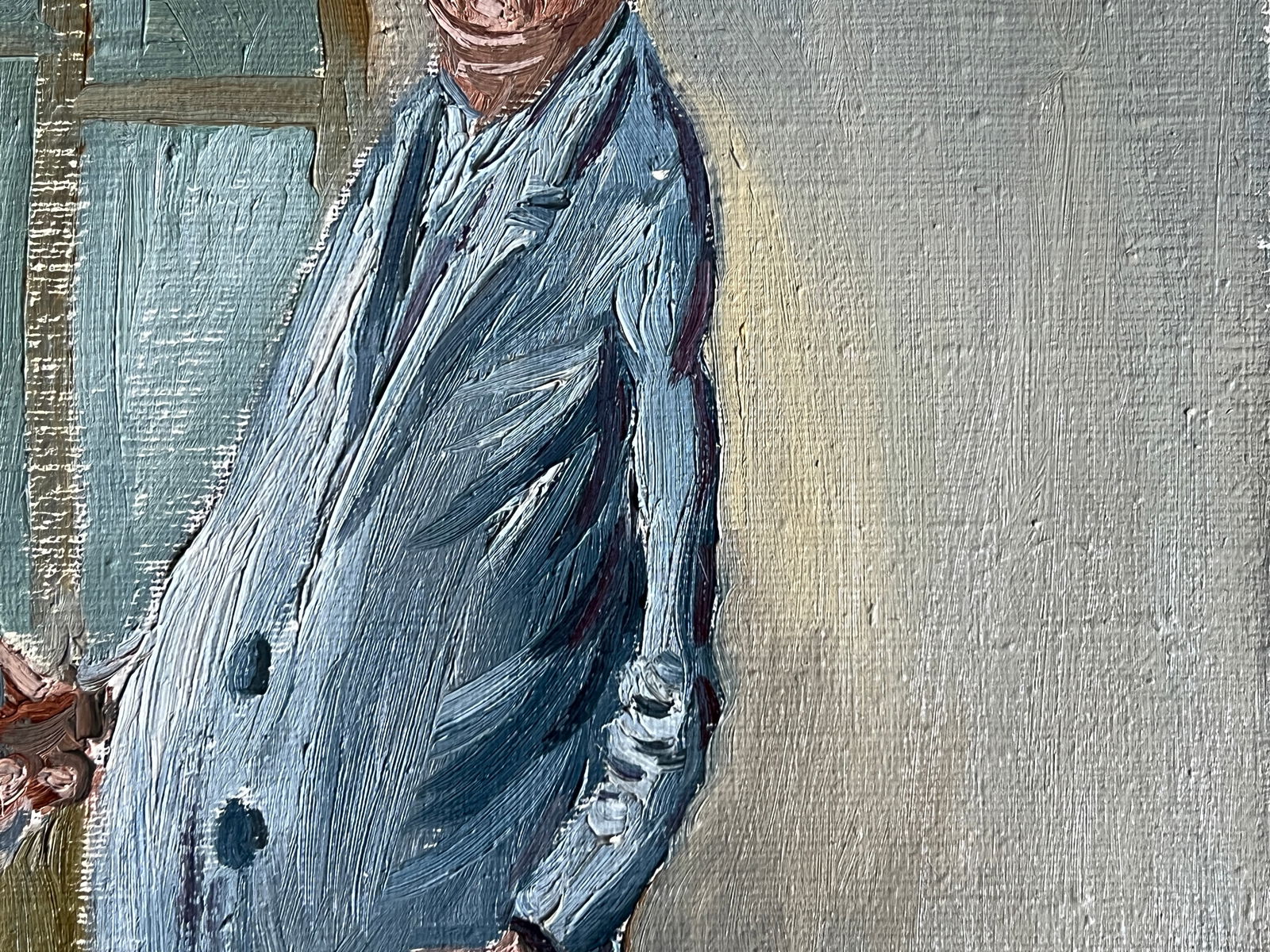 Oil painting with frame Hairdresser K. Leonid - 5