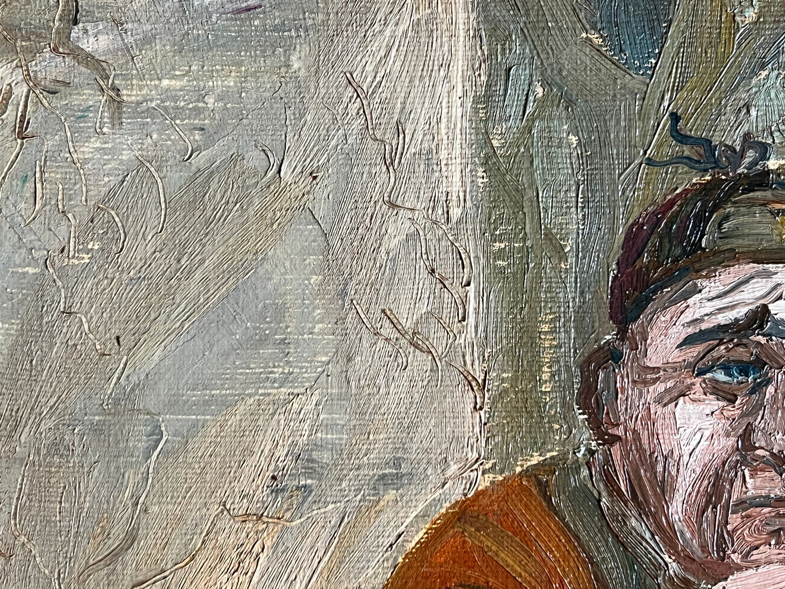 Oil painting with frame Janitor, Autumn K. Leonid - 2